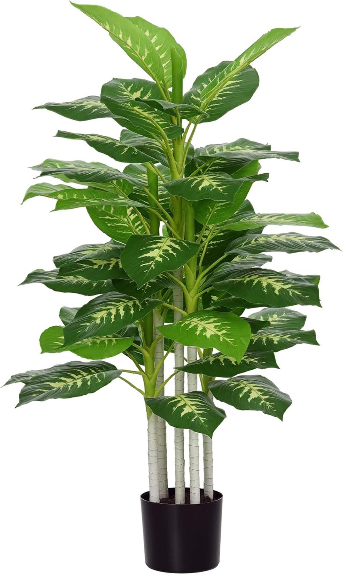 Kunstblume Kunstpflanze, Künstliche Pflanzen, Kunstbaum, Kunstgras Dieffenbachie, Künstliche Dieffenbachie, ibettertec, realistisches Aussehen, innen und außen verwendbar