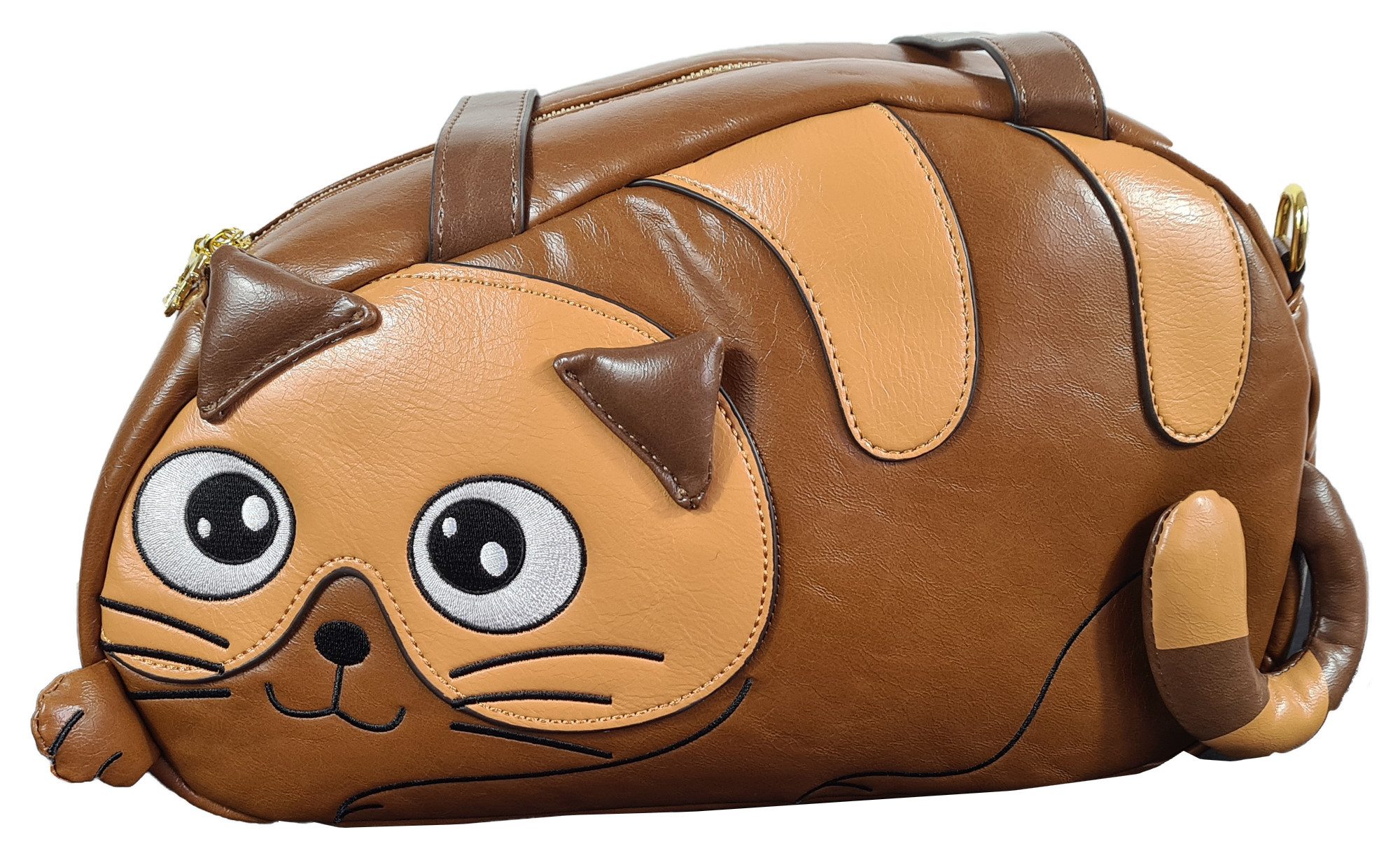 Einkaufszauber Handtasche Designer Handtasche Katze Braun