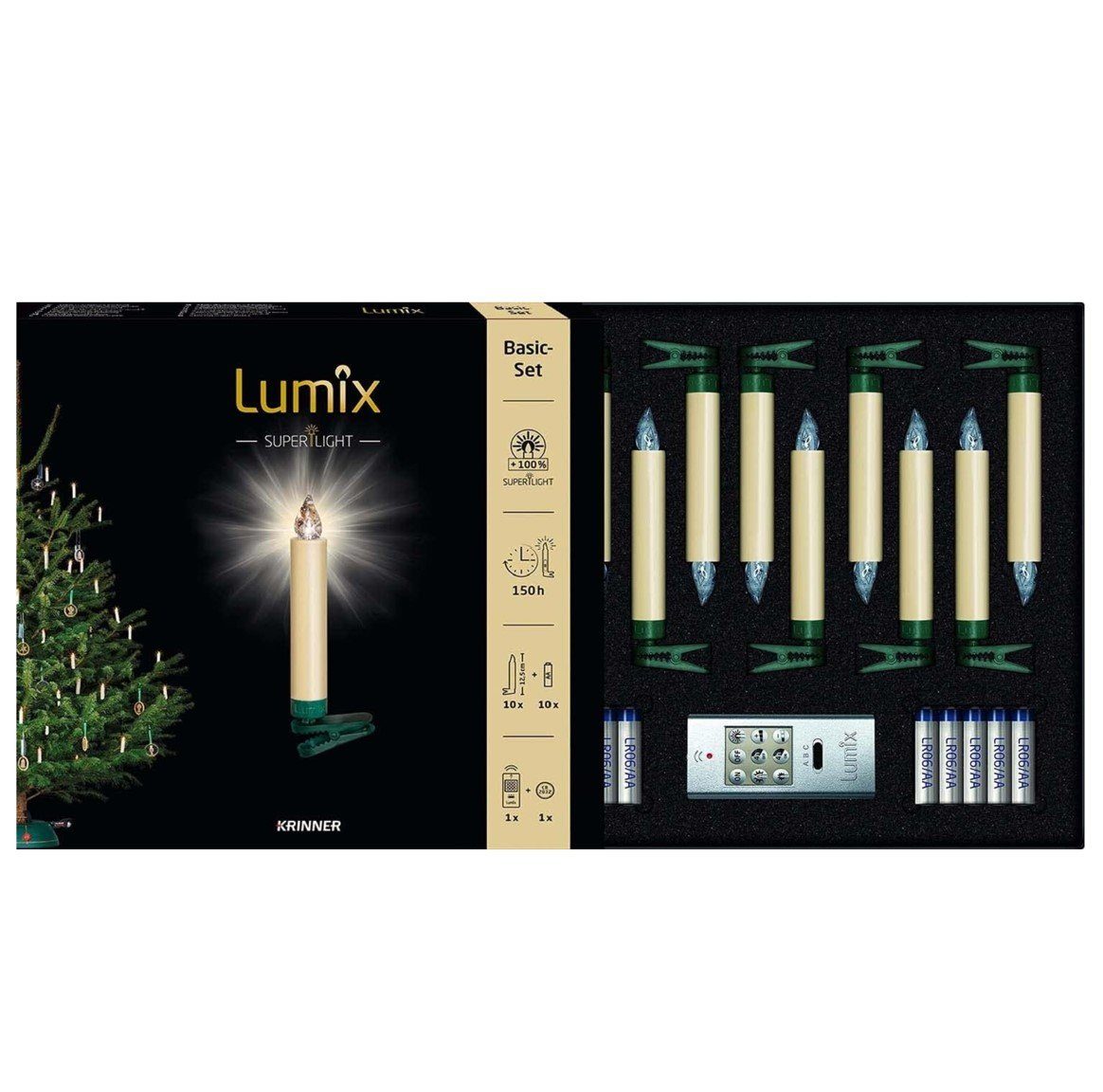 Lumix Superlight, Krinner Power kabellose Christba KRINNER Elfenbein LED 74422 Christbaumständer