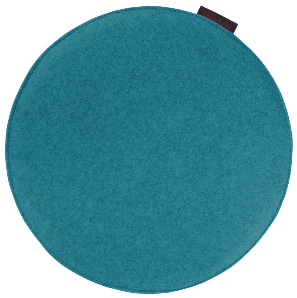 SCHÖNER LEBEN. Подушка для стула Подушка для стула AVARO Filz rund petrol 35x2cm