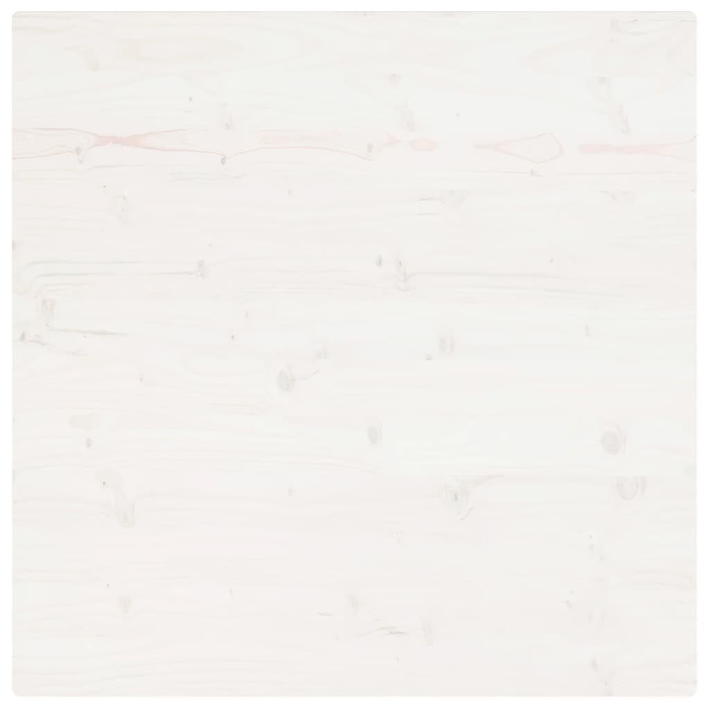 St) Quadratisch (1 Weiß Kiefer Tischplatte Massivholz furnicato cm 70x70x2,5