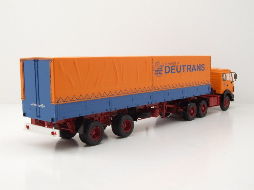 Premium ClassiXXs Modellauto Mercedes NG 2232 Sattelzug Deutrans 1980 orange blau, Maßstab 1:43