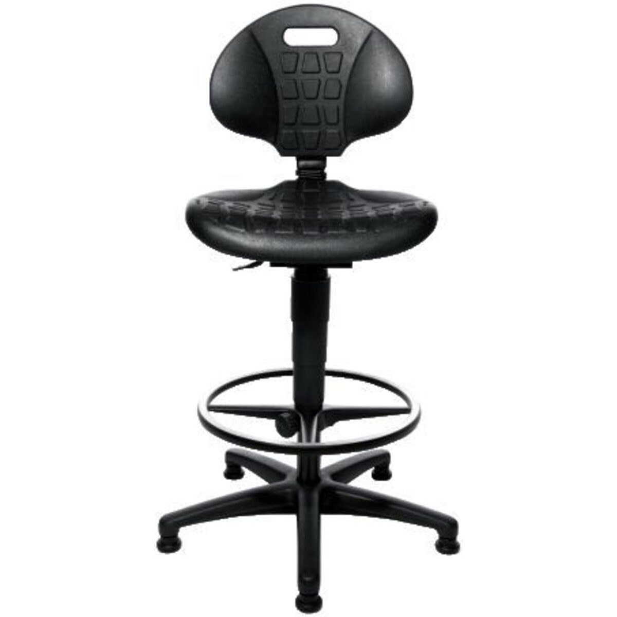 TOPSTAR Drehstuhl Arbeitsstuhl TEC 20 Counter - mit Fußring schwarz.