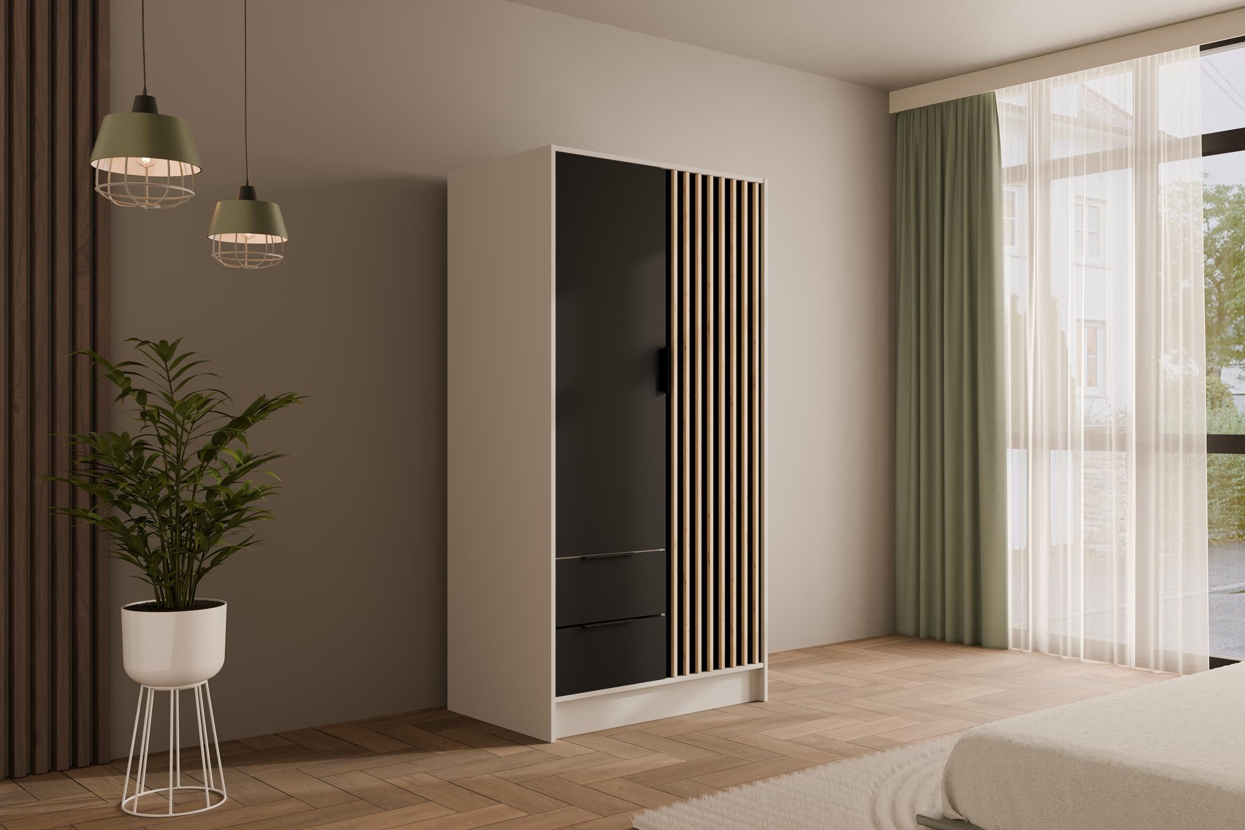 ALTDECOR Drehtürenschrank NELIA (Kleiderschrank Garderobenschrank mit viel günstig online kaufen