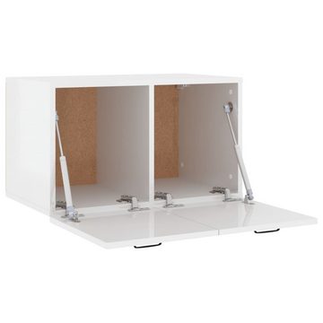 vidaXL Fächerschrank Wandschrank Hochglanz-Weiß 60x36,5x35 cm Holzwerkstoff (1-St)