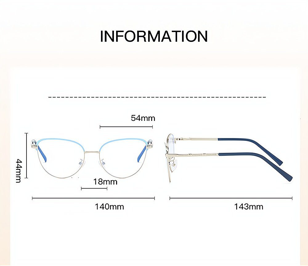 PACIEA Brille Blaue lichtbeständige Arbeitsbrille, Computerbrille schwarz