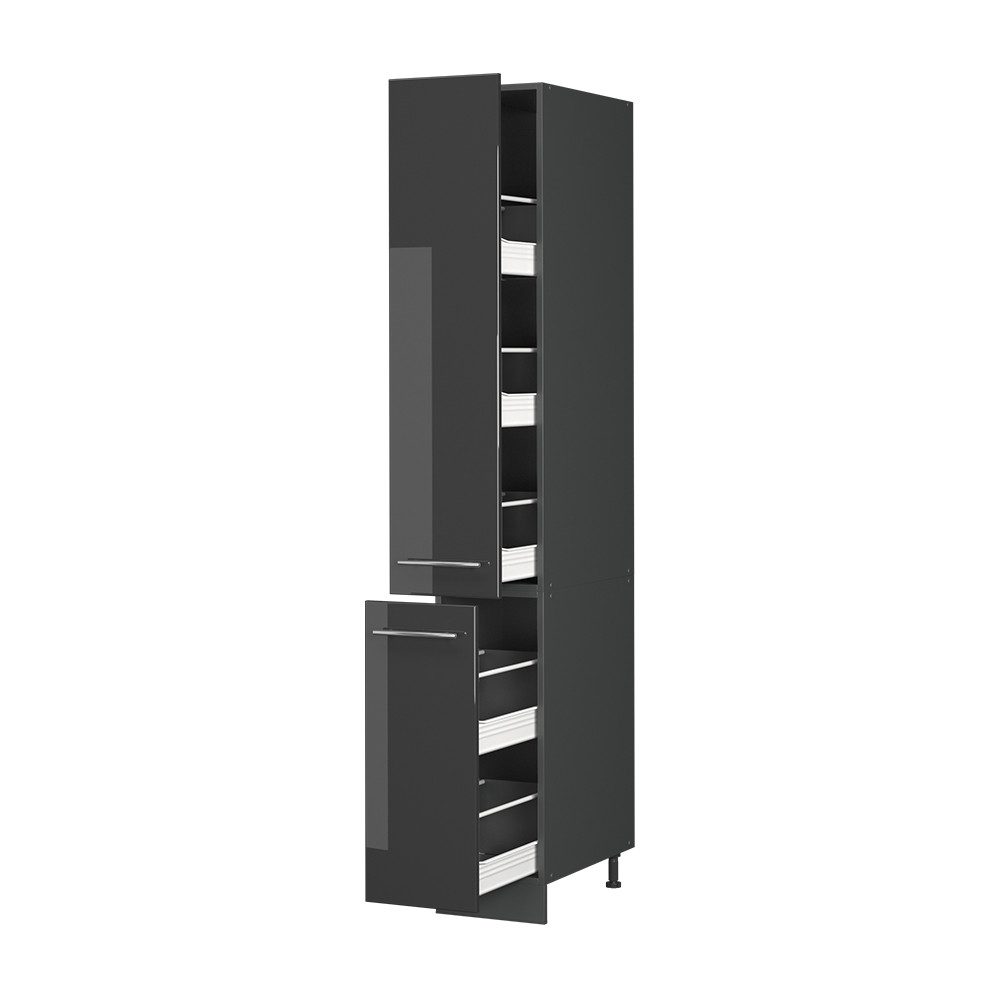 Vicco Hochschrank Fame-Line, Anthrazit Hochglanz/Anthrazit, 30 cm (1-St) – Bild 4 von 5