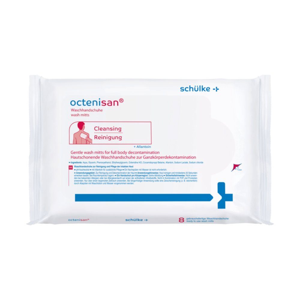 SCHÜLKE & MAYR GmbH Waschhandschuh octenisan Waschhandschuhe INT 8 ST SP - B01INEGG1G, Packung