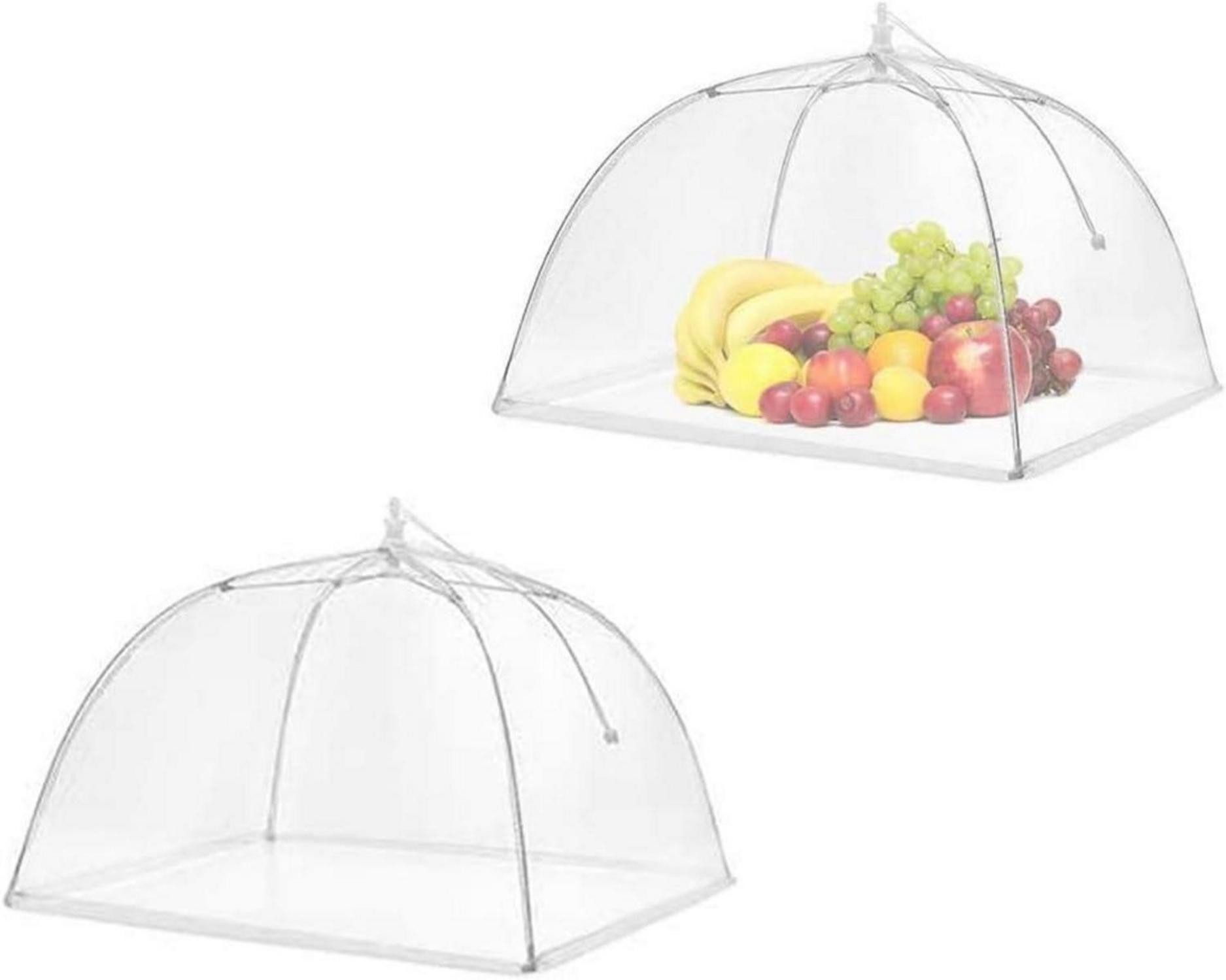 Schutzplane Mesh-Material Fliegenhauben Set, Faltbare Abdeckhauben für Essen & BBQ