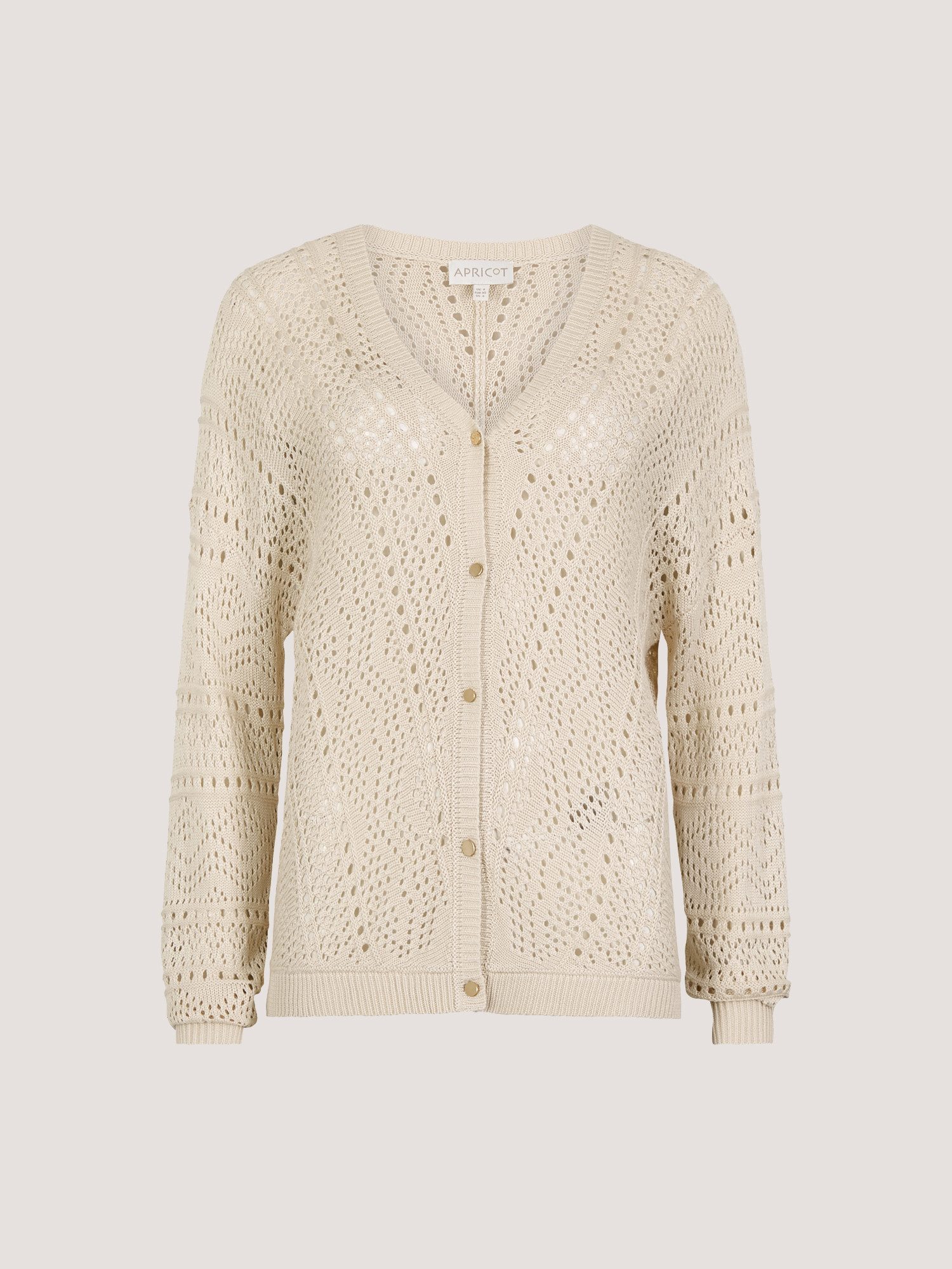 Cardigan Chevron-Pointelle-Strickcardigan