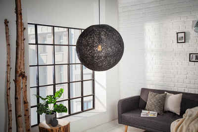 riess-ambiente Hängeleuchte COCOONING 35cm schwarz, ohne Leuchtmittel, Wohnzimmer · Kugel · Schlafzimmer · Natural Look