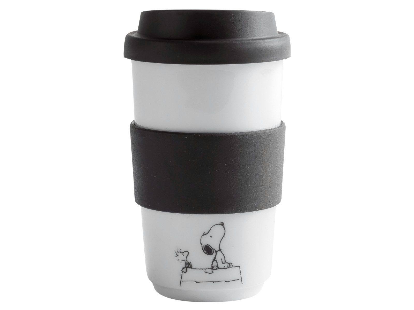 KAHLA Becher Peanuts Look-out Becher + Trinkdeckel + Banderole 0,4l, Porzellan