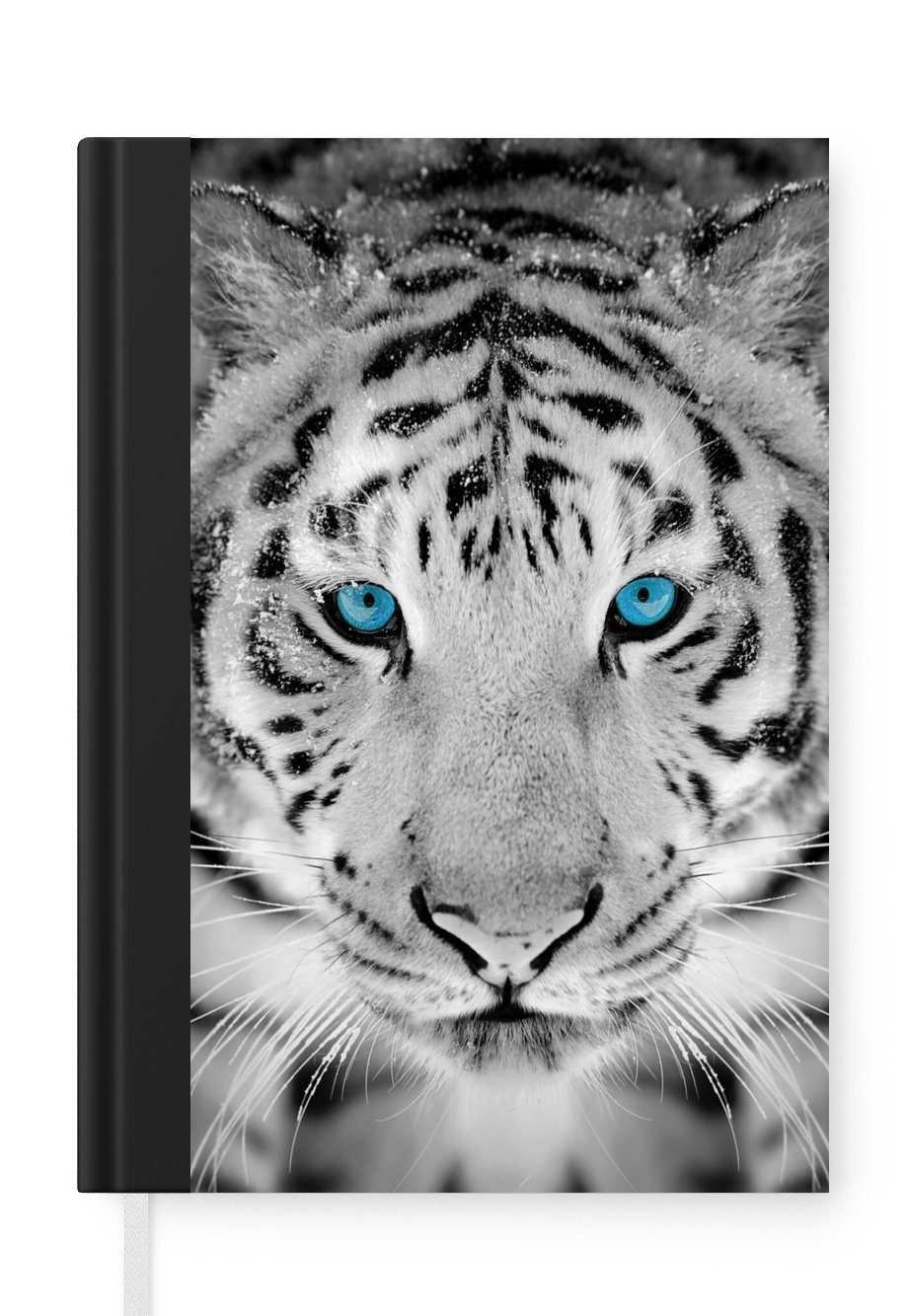 MuchoWow Notizbuch Tiger - Winter - Tiere, Journal, Merkzettel, Tagebuch, Notizheft, A5, 98 Seiten, Haushaltsbuch