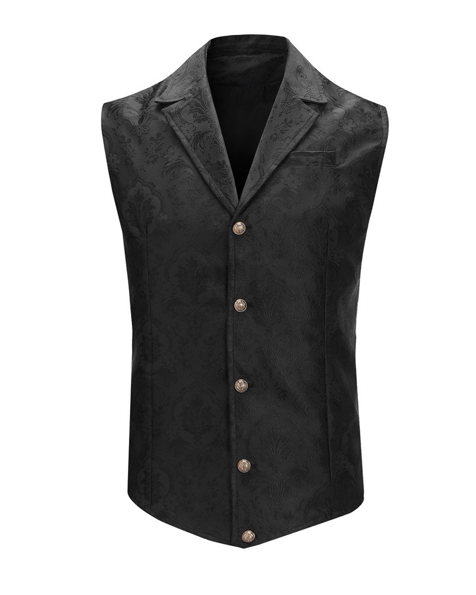 Allthemen Anzugweste Allthemen Anzugweste im Britischer-Stil mit elegantem Jacquard