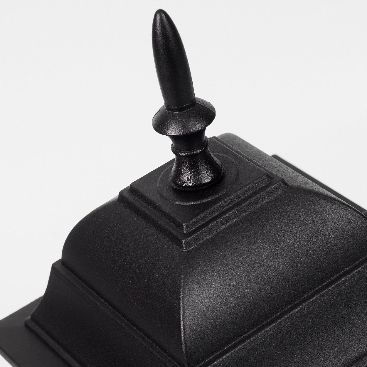 hofstein Pollerleuchte »Quartucciu« Außenlampe aus Metall/Glas in Schwarz/Klar, ohne Leuchtmittel, Retro/Vintage Gartenlampe 40cm, Wegeleuchte, Terrasse/Hof m. E27, IP44