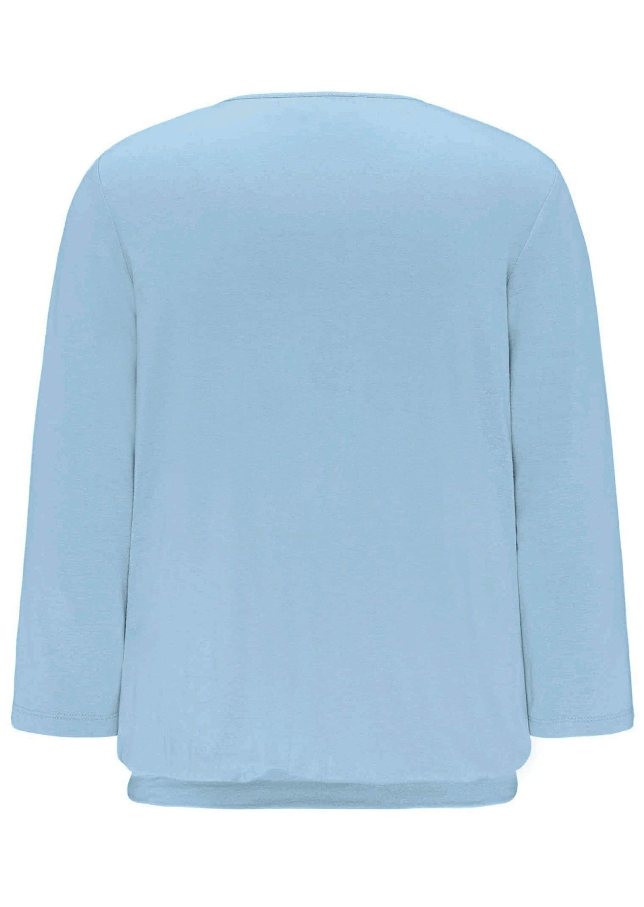 GOLDNER Shirtbluse Chiffon-Shirt mit 3/4-Arm, Rundhals günstig online kaufen