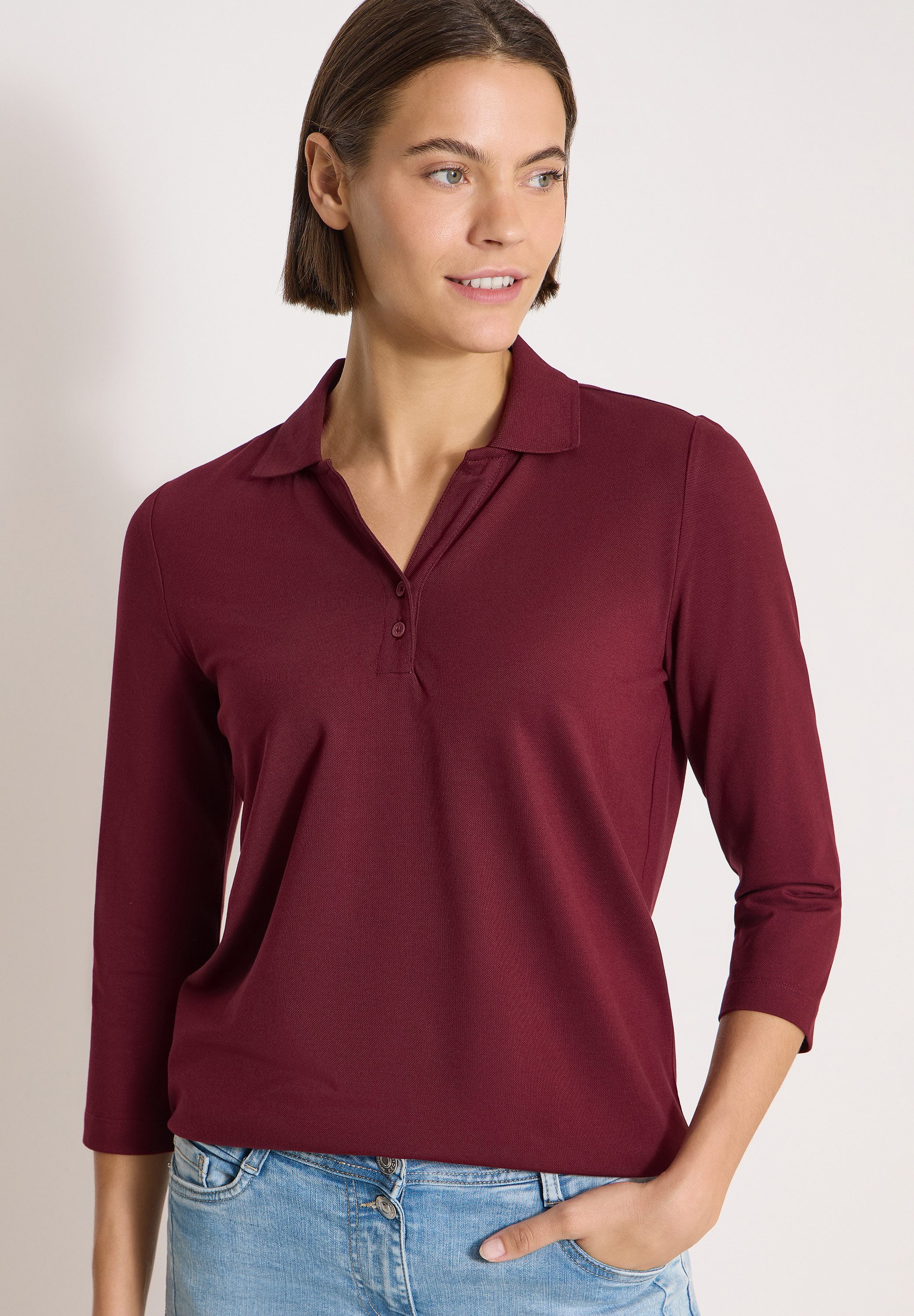 CECIL Poloshirt mit 3/4 Ärmeln