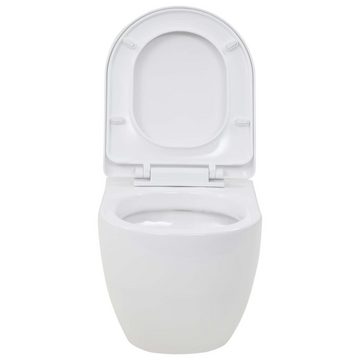 vidaXL Tiefspül-WC Hänge-Toilette mit Unterputzspülkasten Keramik
