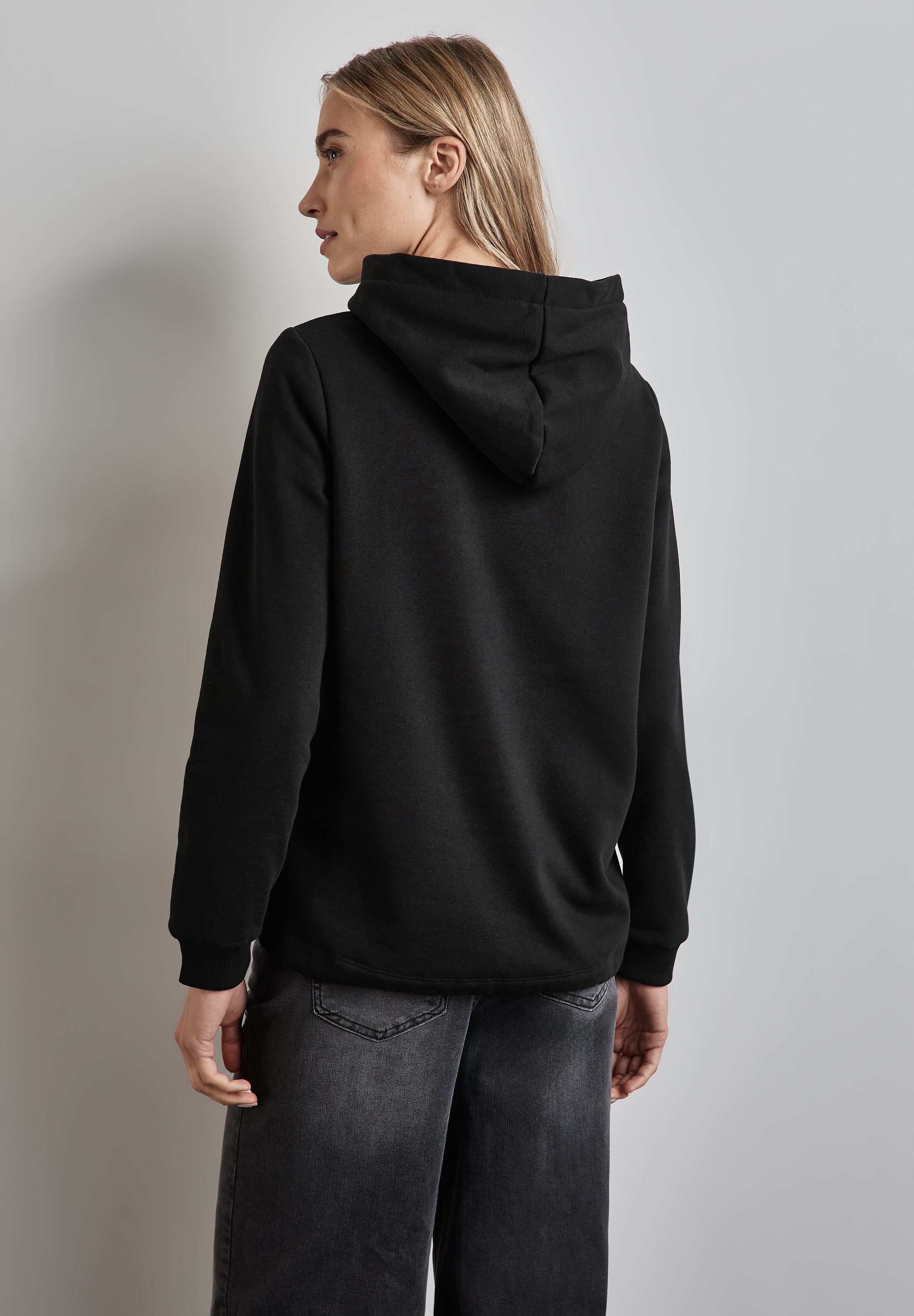 STREET ONE Kapuzensweatshirt mit Tunnelzug am Saum