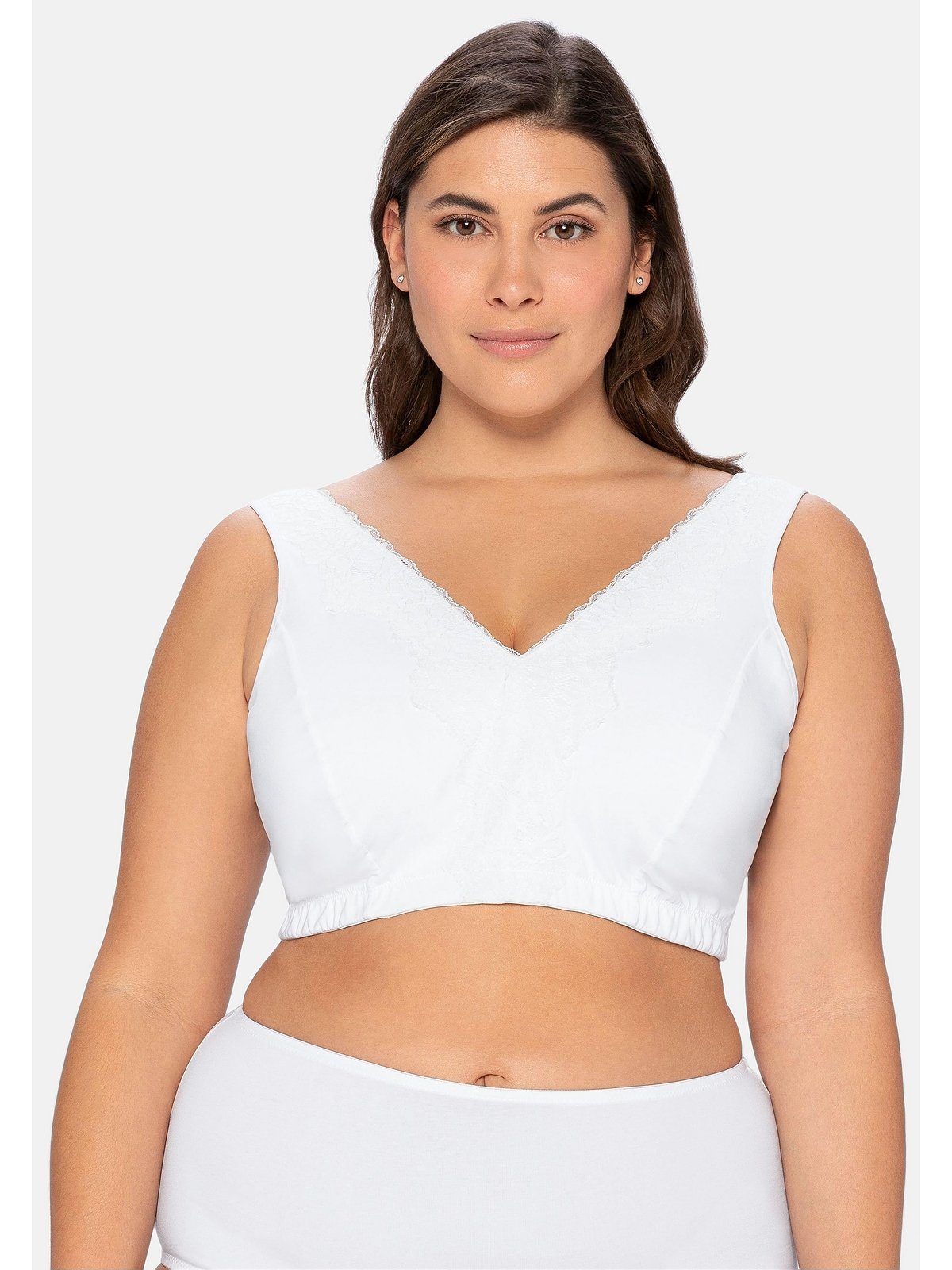 Sheego Bügelloser BH Große Größen in Bustier-Form, mit Spitzenborte