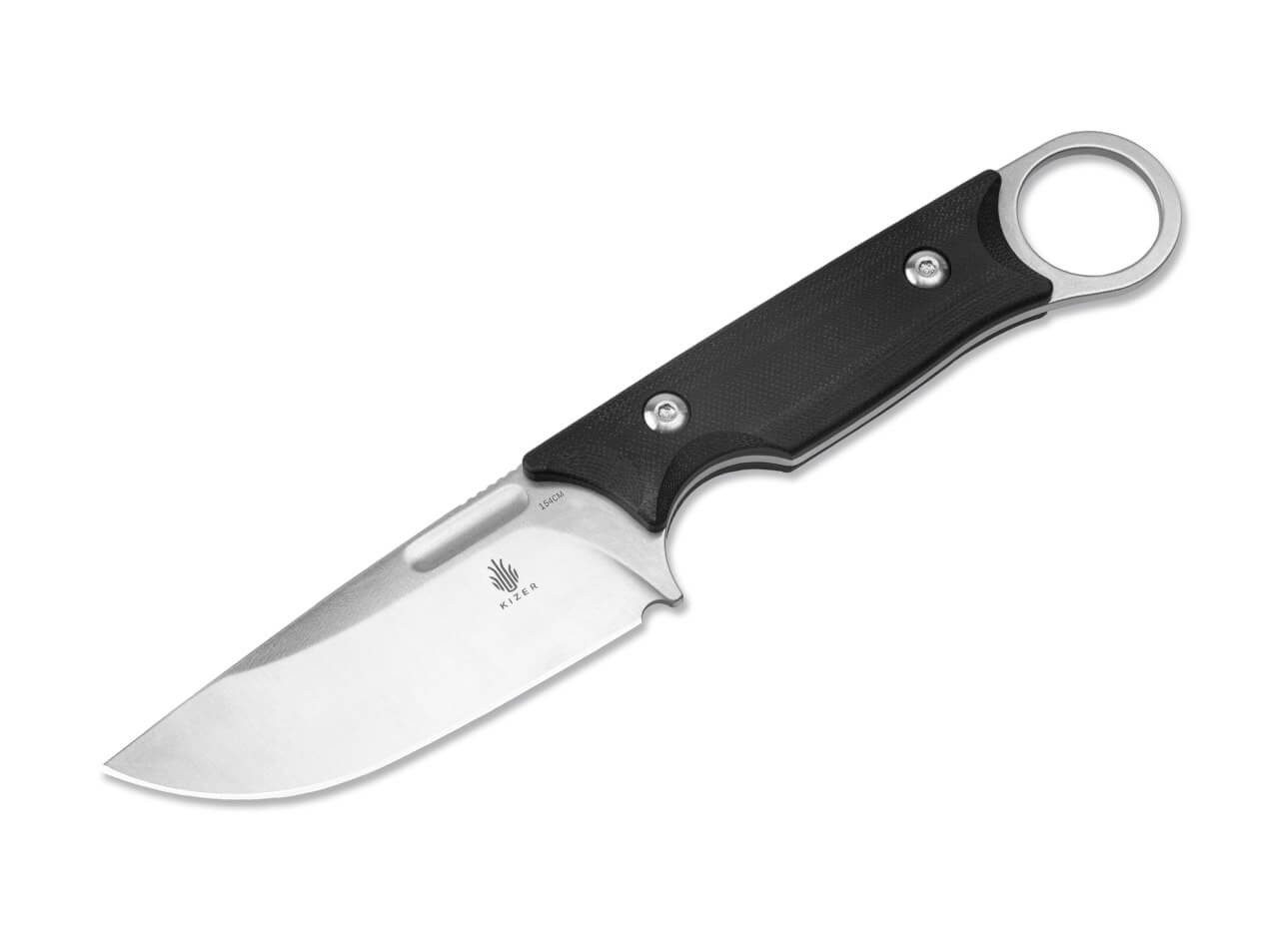 Kizer Universalmesser Kizer Cabox 154CM G10 Black feststehendes Messer mit Kydexscheide, (1 St), Scheide inklusive