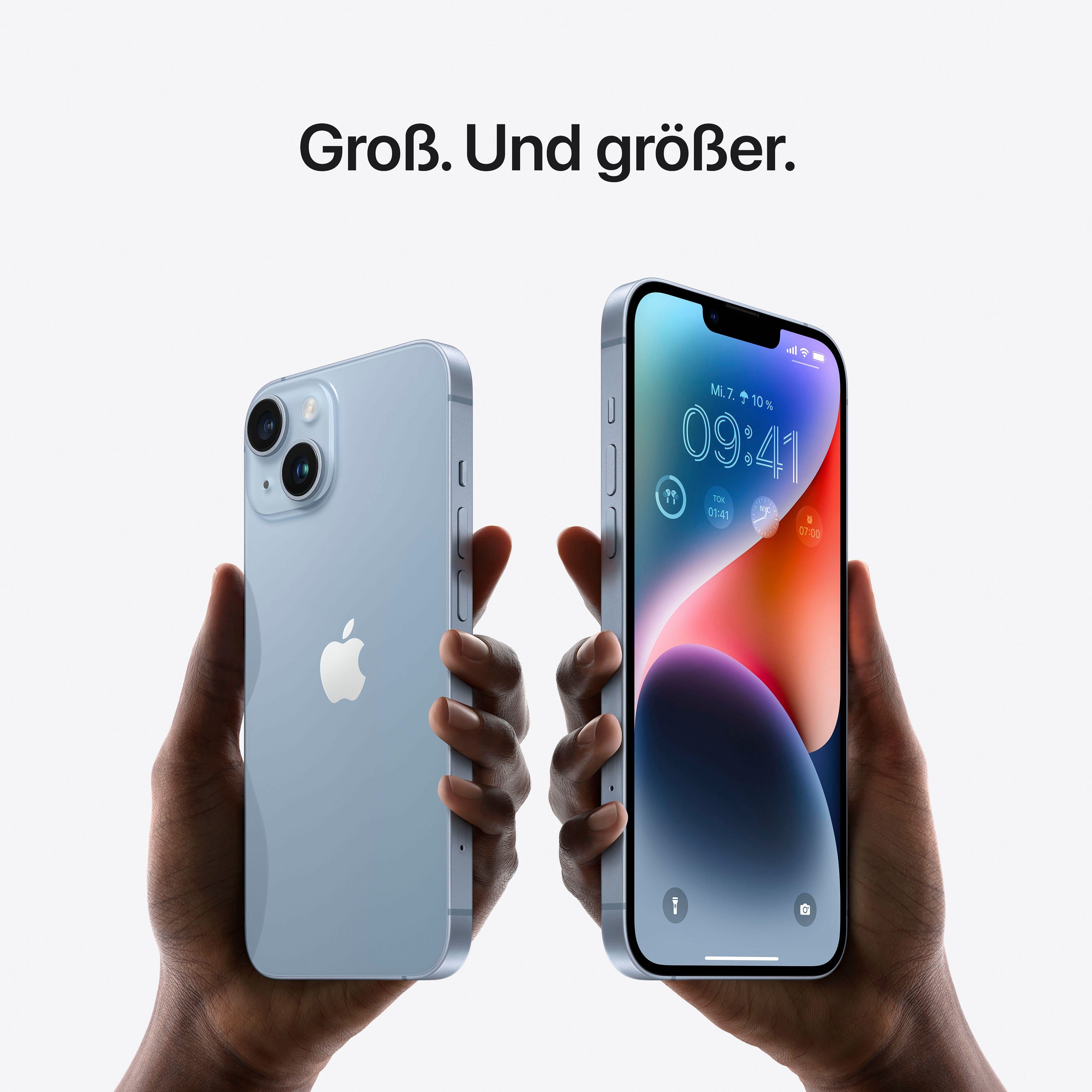 GB (17 128 Apple Plus iPhone Zoll, Smartphone MP blue cm/6,7 14 Speicherplatz, 128GB 12 Kamera)