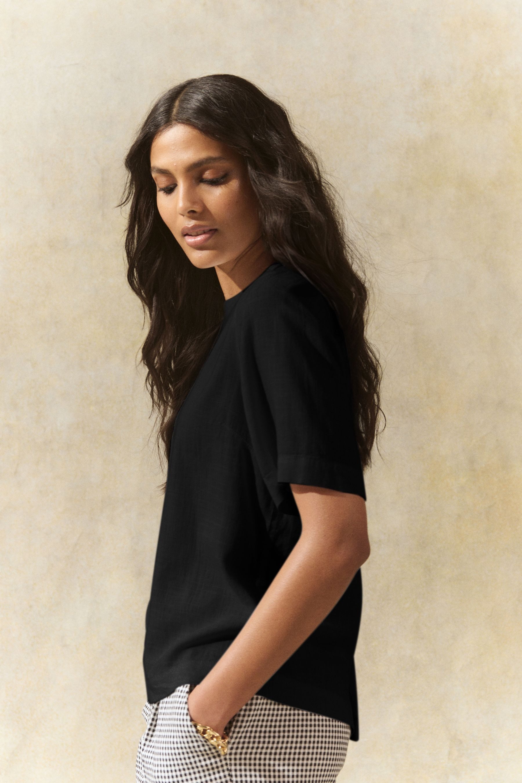 Next T-Shirt Kurzärmeliges, kastiges T-Shirt mit günstig online kaufen