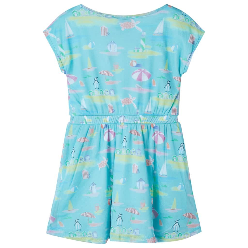 vidaXL Druckkleid Kinderkleid Hellblau 140