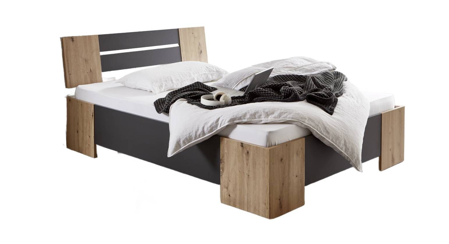 BMG Möbel Futonbett Graz (Bett 140x200 Doppelbett Jugendbett in 5 Farben, M günstig online kaufen