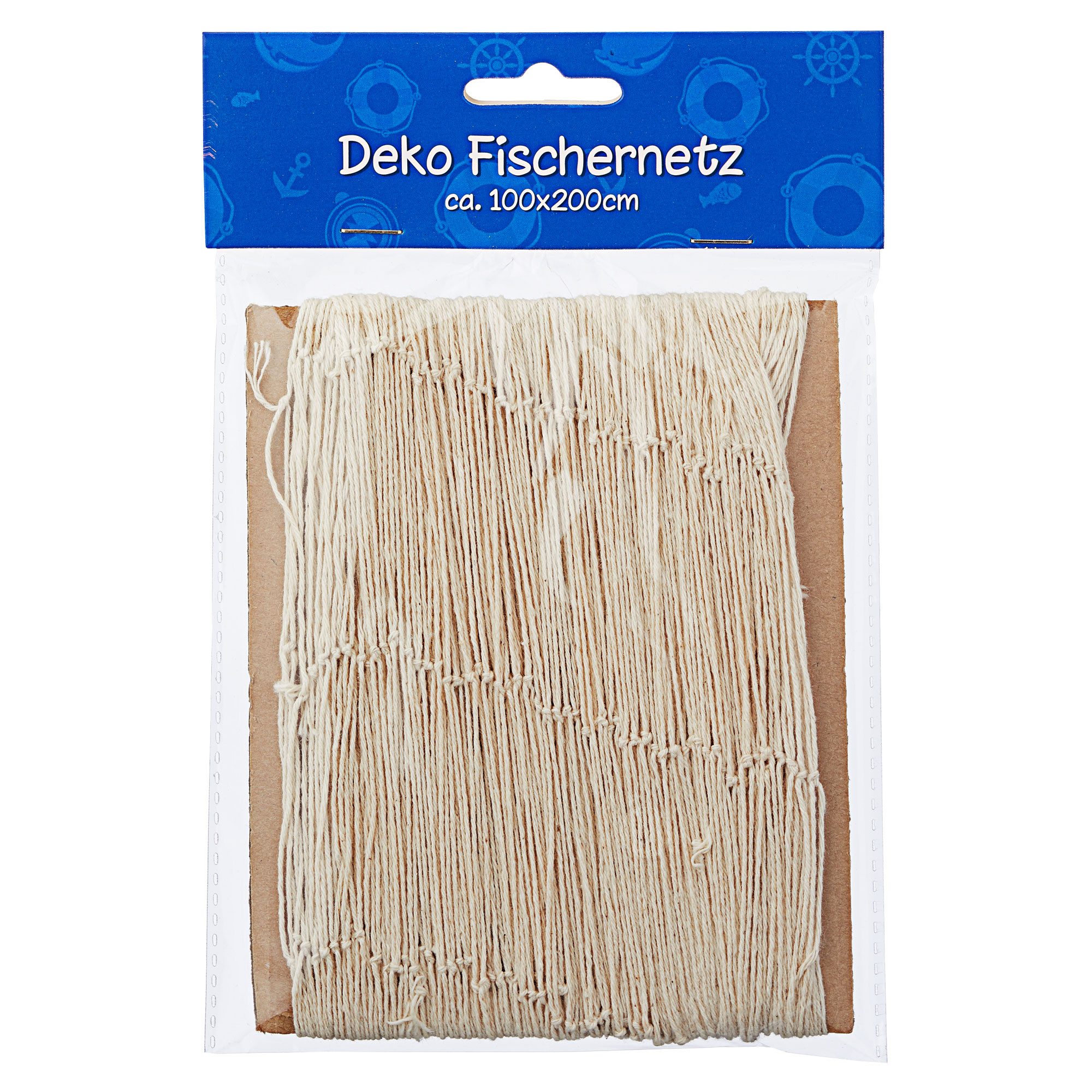 CEPEWA Hängedekoration Maritimes Deko Fischernetz ca. 100x200cm Sisal naturfarben Wanddeko