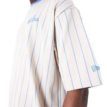 New Era T-Shirt New Era Pinstripe Oversized T-Shirt Herren Shirt stone blue (1-tlg)