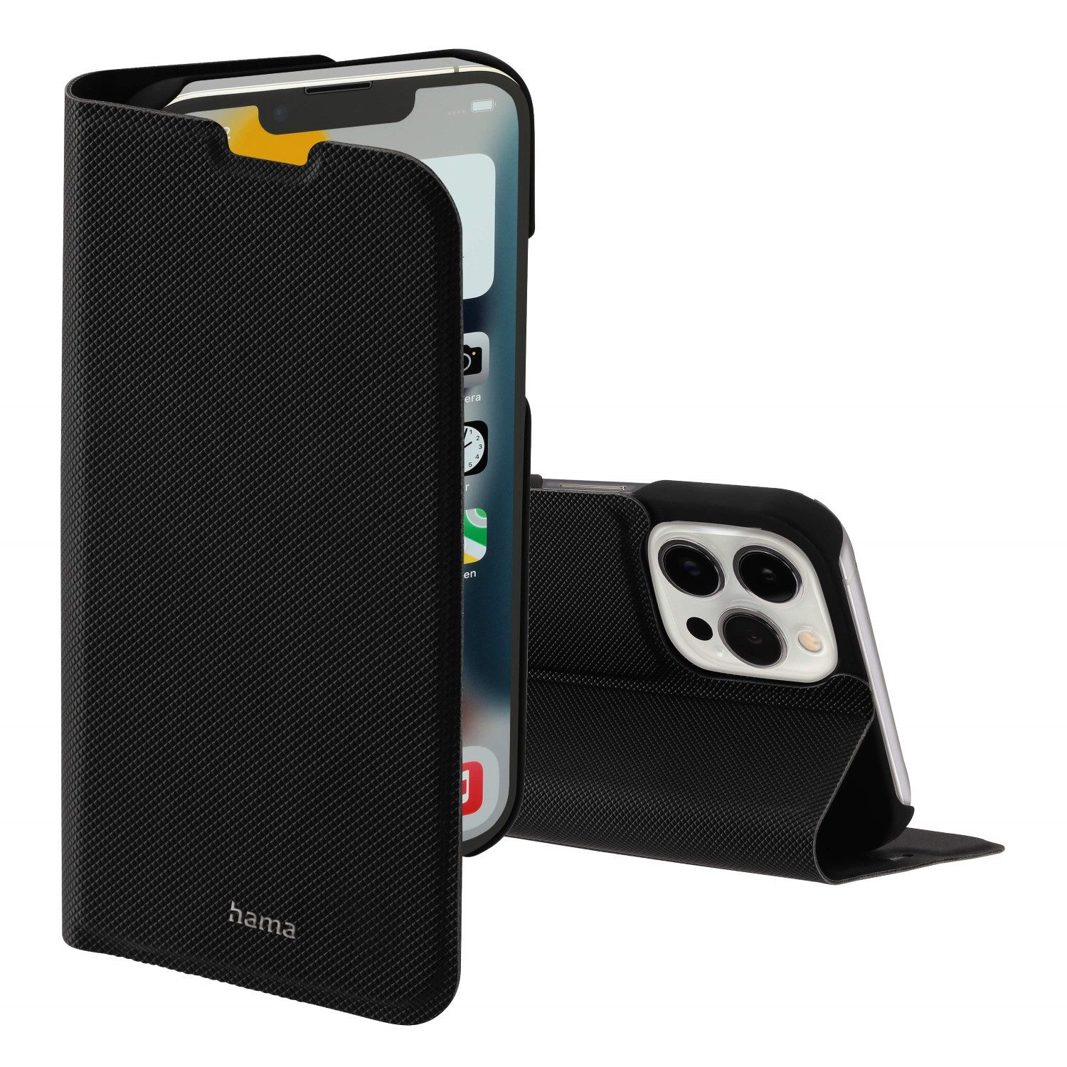 Hama Handyhülle Booklet Slim Pro für Apple iPhone 13 Pro Max, Klapptasche Schutz-Hülle Book Case Cover Etui Tasche Bag Wallet