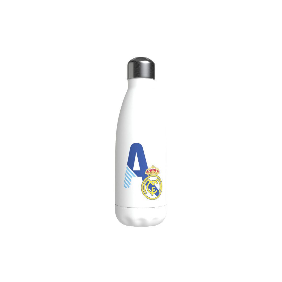 Real Madrid Trinkflasche Real Madrid Trinkflasche 550ml Weiß Buchstabe A