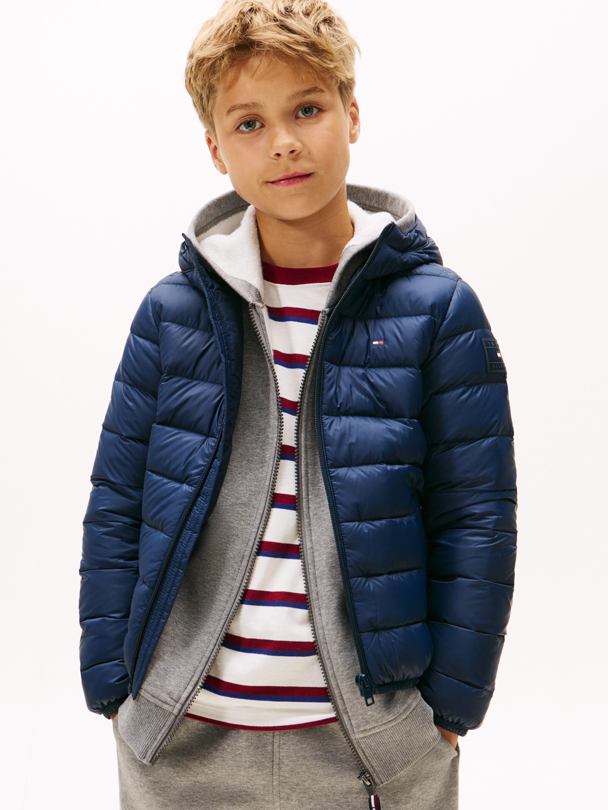 Tommy Hilfiger Steppjacke U LIGHT DOWN HOODED JACKET Kinder bis 16 Jahre