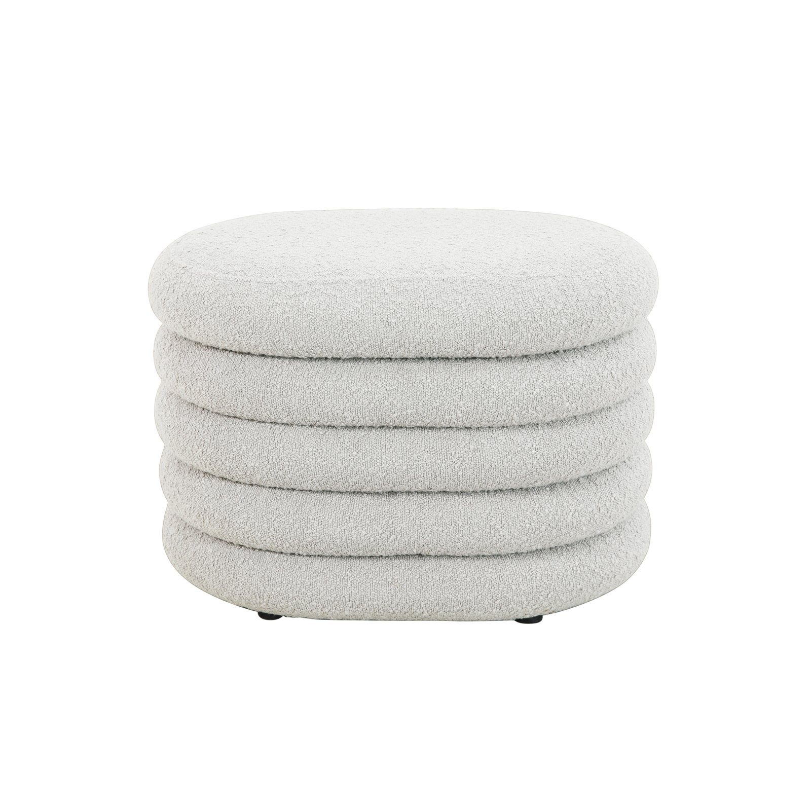 SVITA Sitzhocker BLOSSOM S, Pouf, Sitzbank, mit Stauraumfach, Bouclé-Bezug, bequeme Polsterung