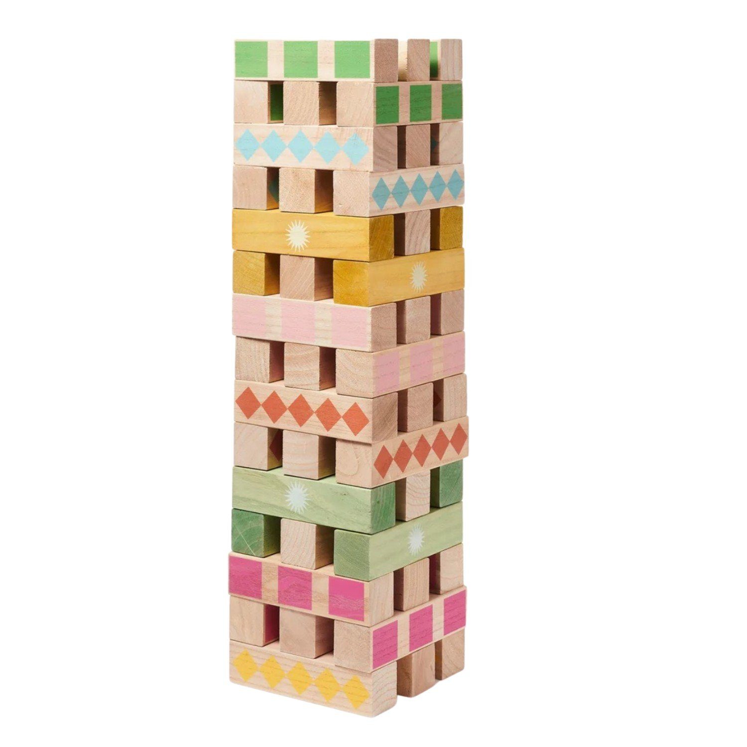 Sunnylife Spiel SUNNYLIFE Wackelturm Mega Jumbling Tower Majorelle, Jumbling Tower