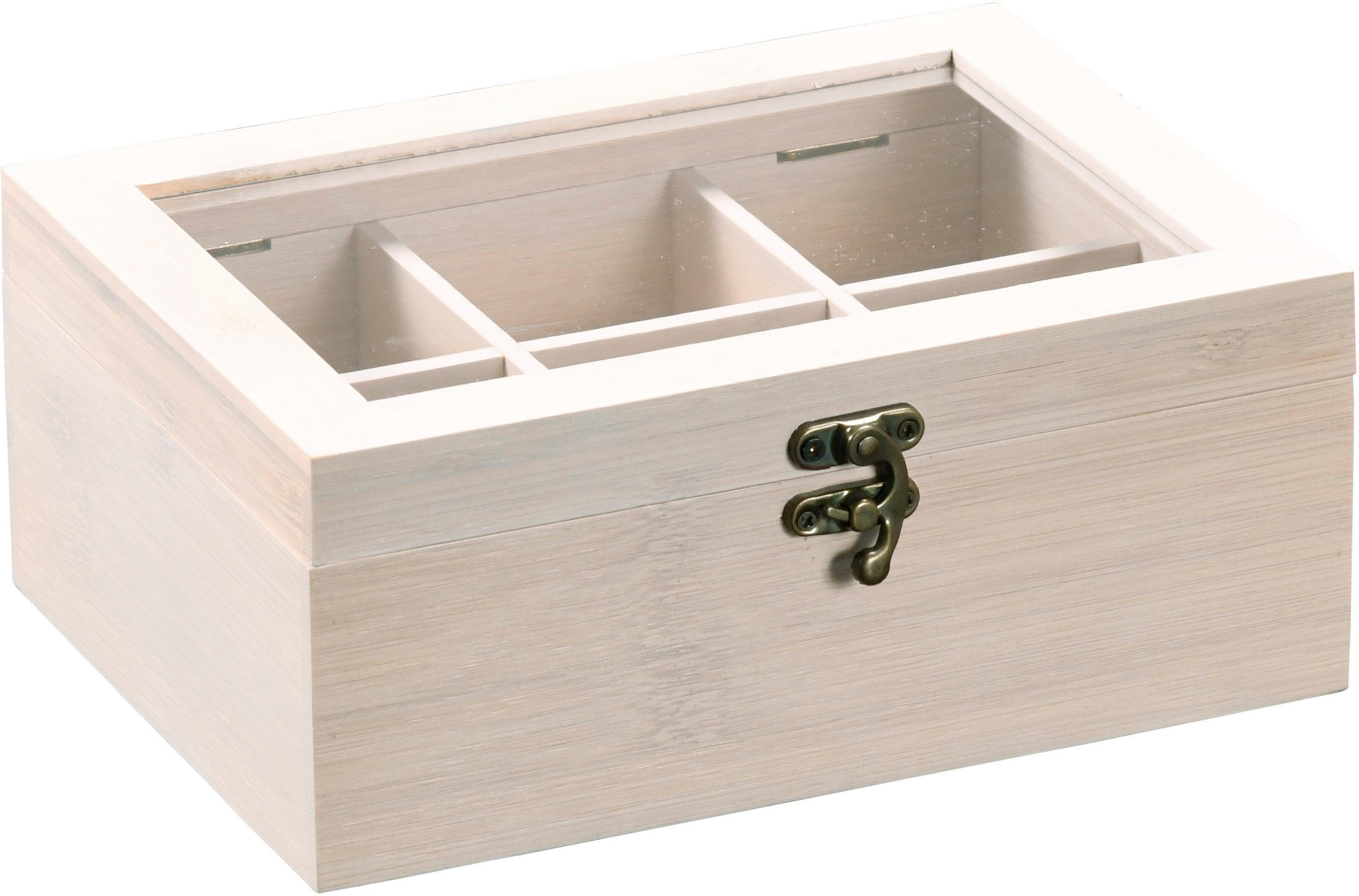 KESPER® Teebox Tee-Box mit 6 Fächern, Holzwerkstoff, (1-tlg), mit 6 Fächern