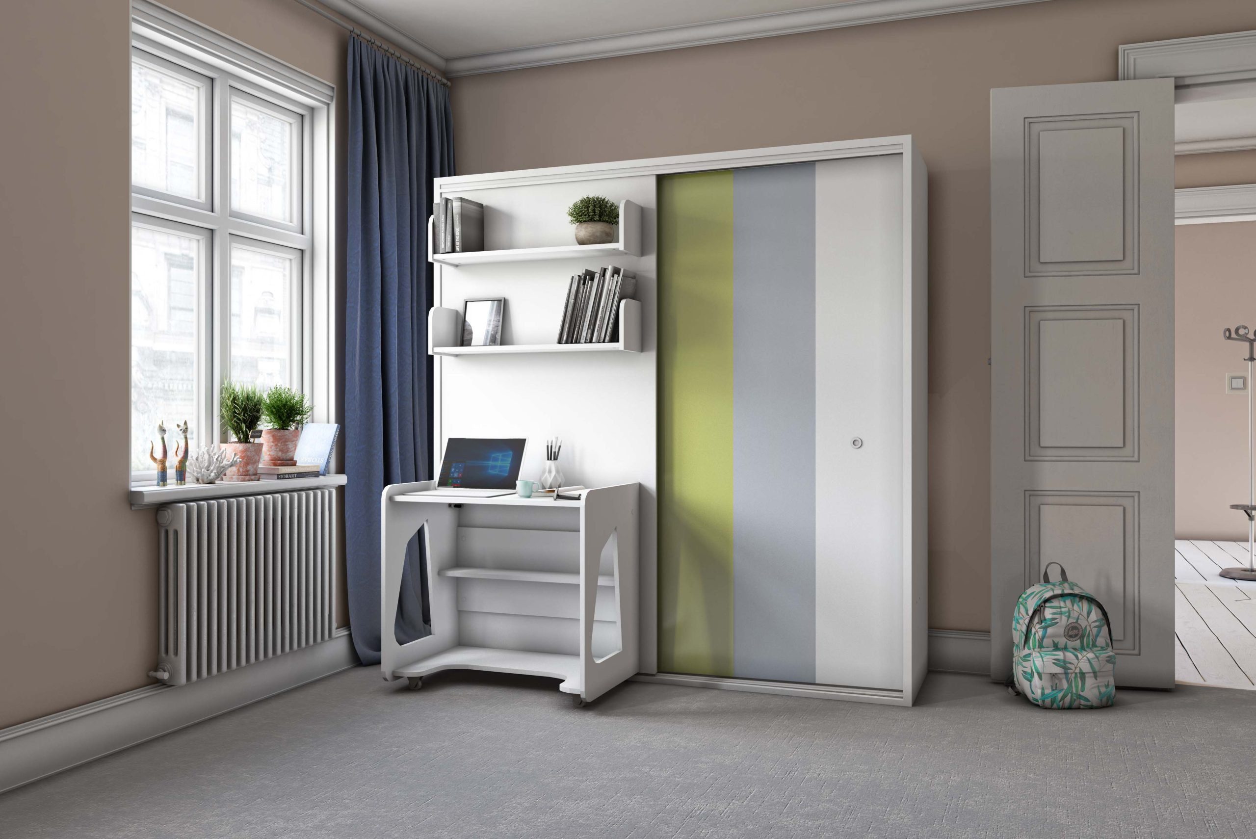 Multimo Schrankbett Multimo Studio 5 Schrankbett, Klappbett mit LED-Beleuchtung