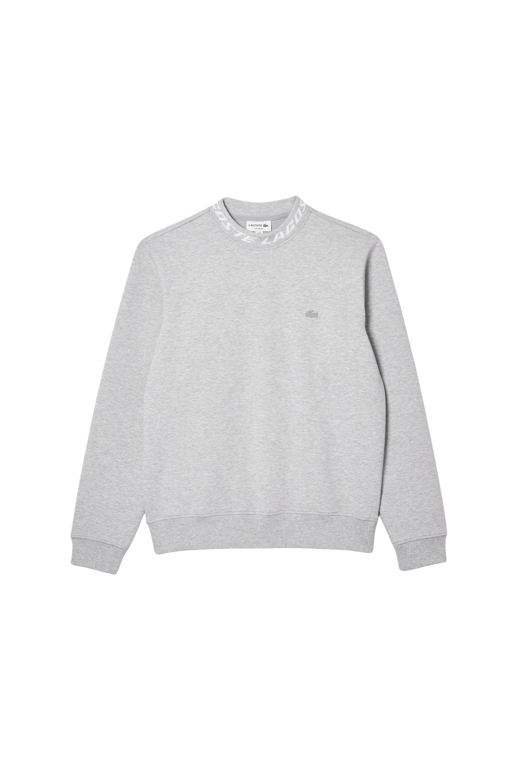 Logo-Kragen Sweatshirt Sweatshirt Pullover mit Lacoste (1-tlg)