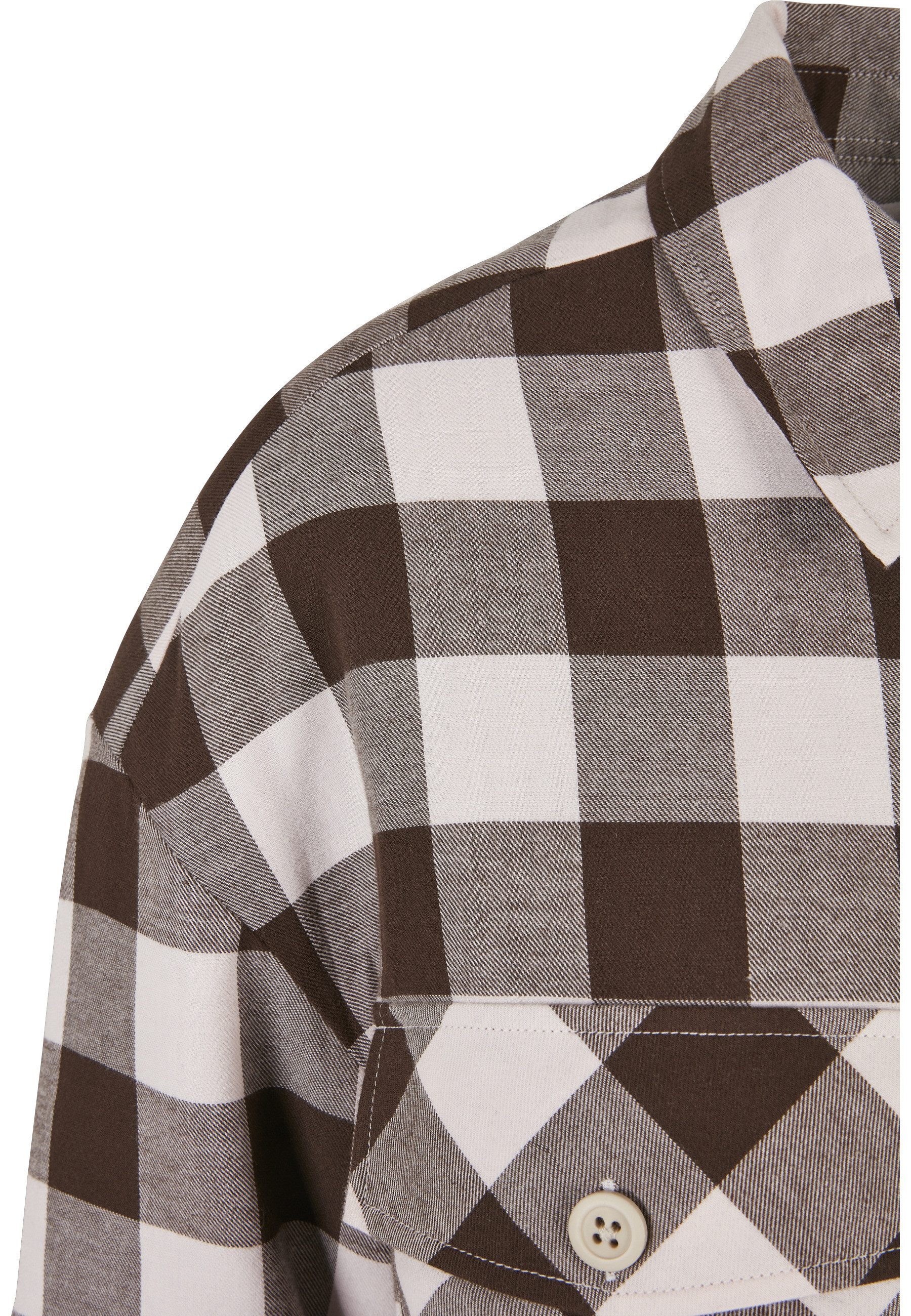 URBAN CLASSICS Langmantel Urban Classics Damen Ladies Flanell Padded Overshirt – Bild 4 von 5