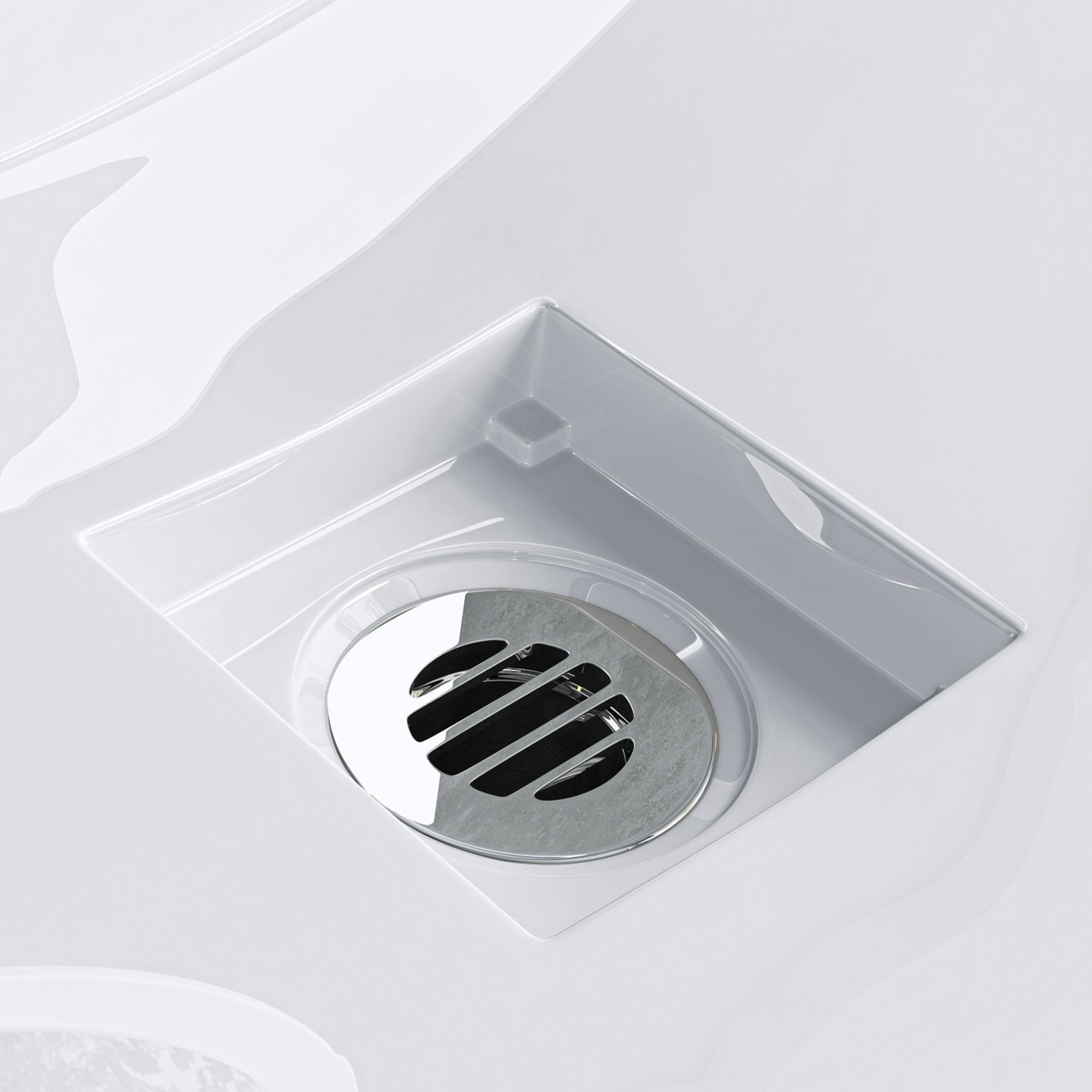 doporro Waschbeckenstöpsel Design Überlauf-Ablaufgarnitur Ventil Abfluss aus Chrom PU22, Ø 6.2 cm (Hardware-fitting)