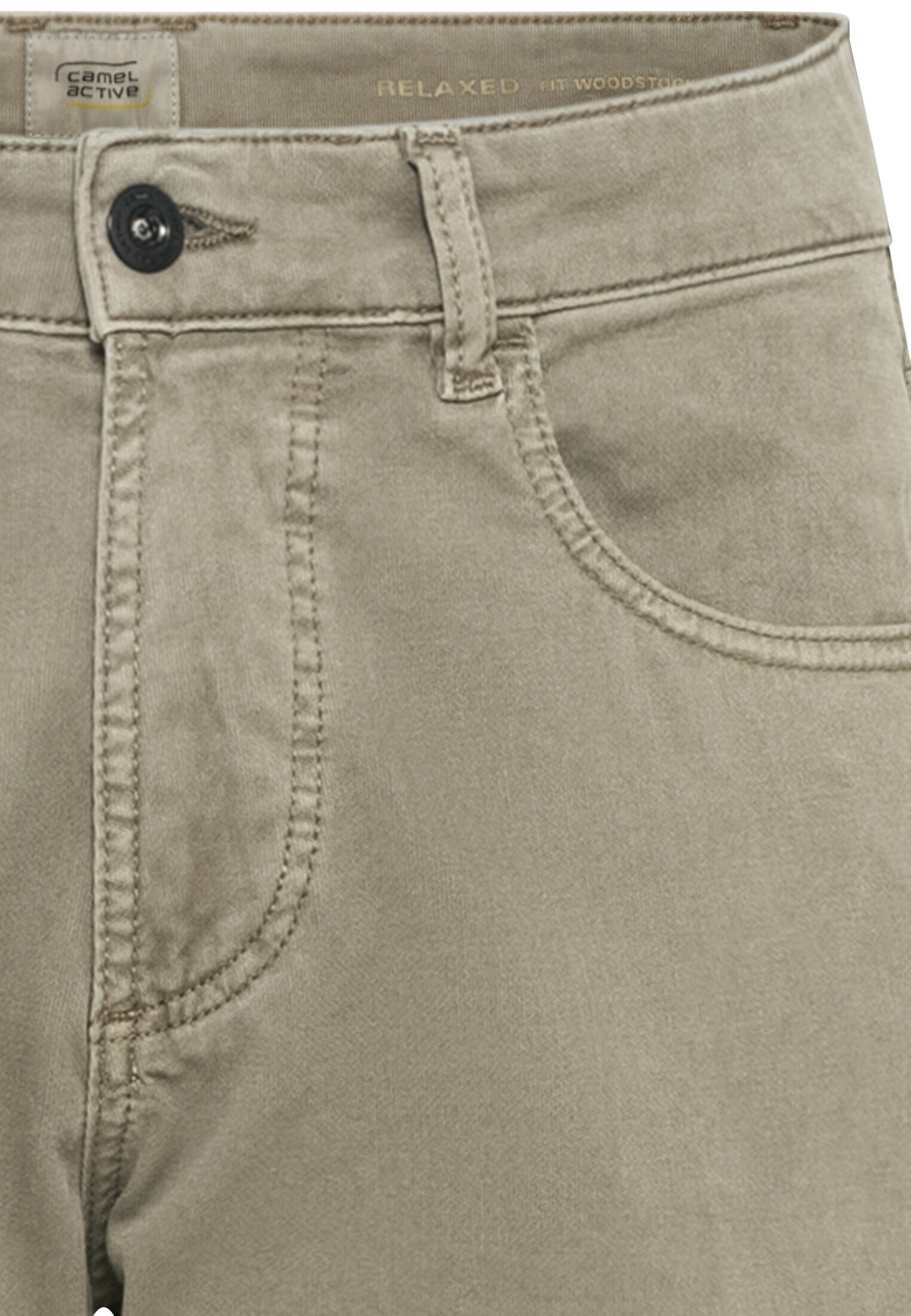 Relaxed camel Khaki Fit 5-Pocket-Jeans active 5-Pocket Hose