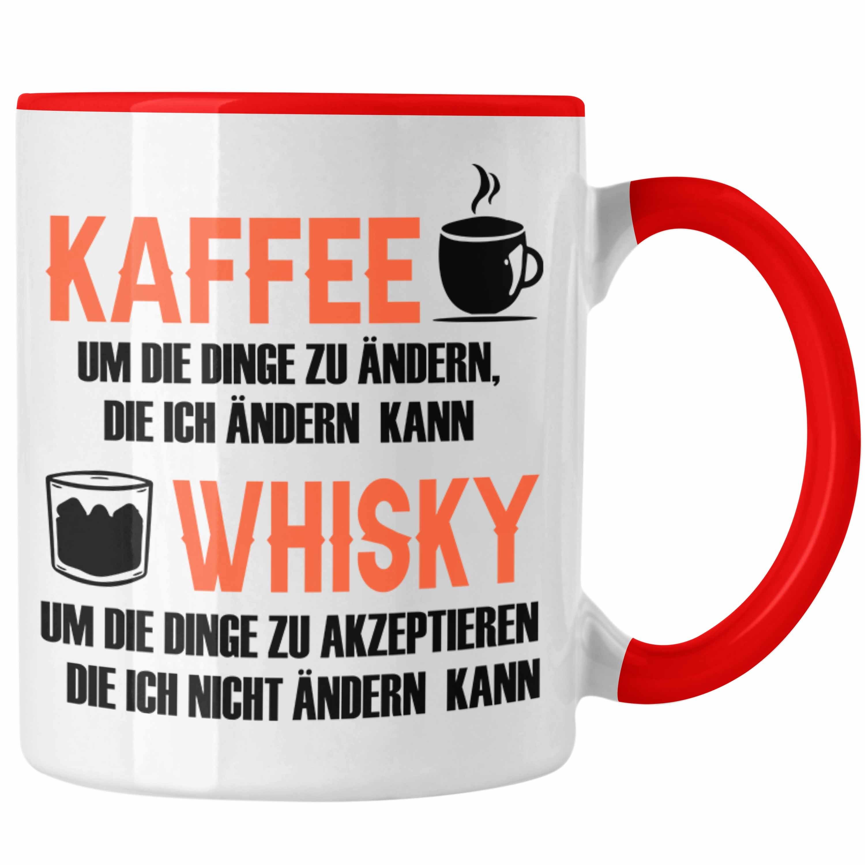 Whiskey Whisky Kaffee Tasse Geschenkidee Geschenk Rot Liebhaber Trinker tasse Trendation
