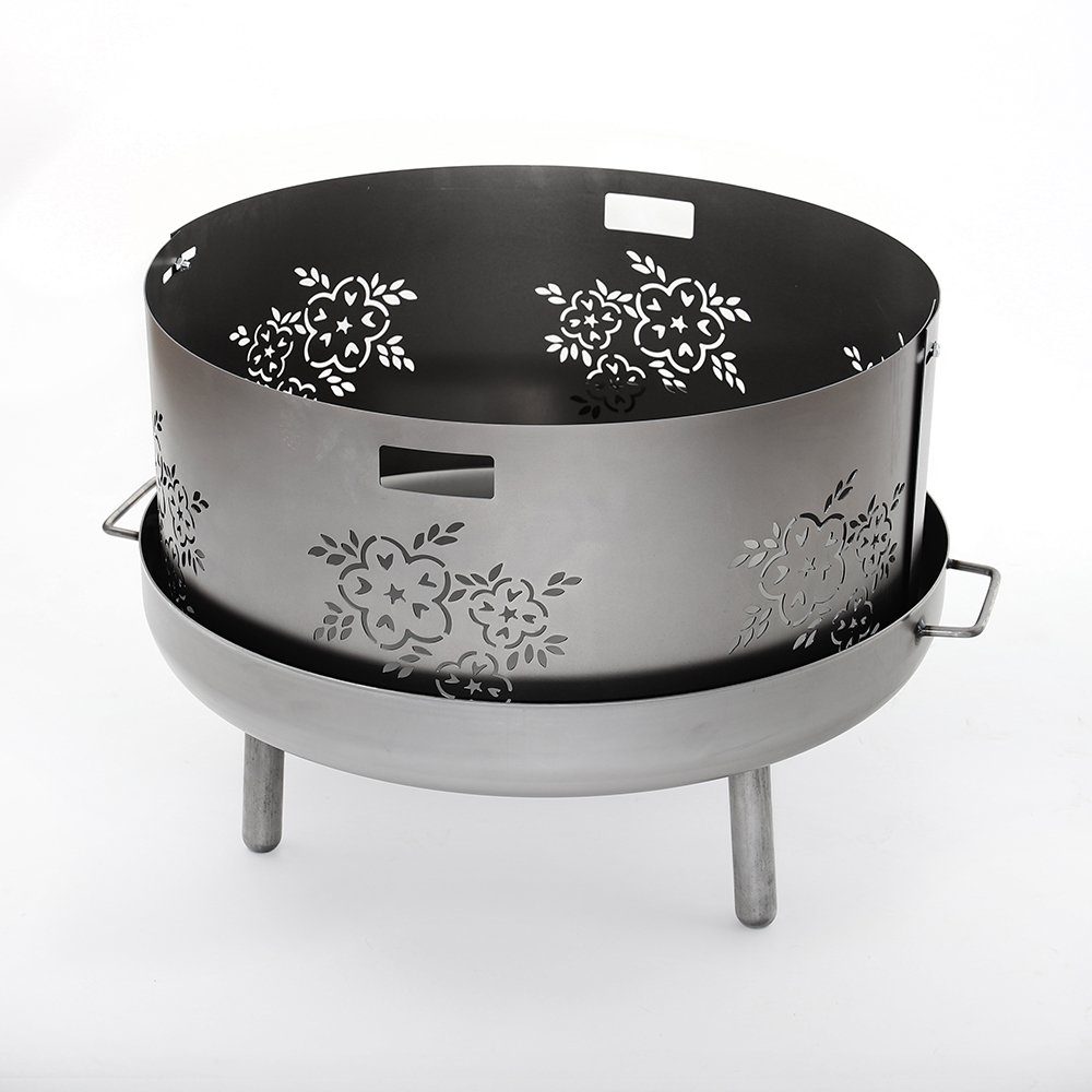 Czaja Feuerschale Czaja® Funkenschutz für Feuerschalen Ø80 cm mit Blumenmot günstig online kaufen