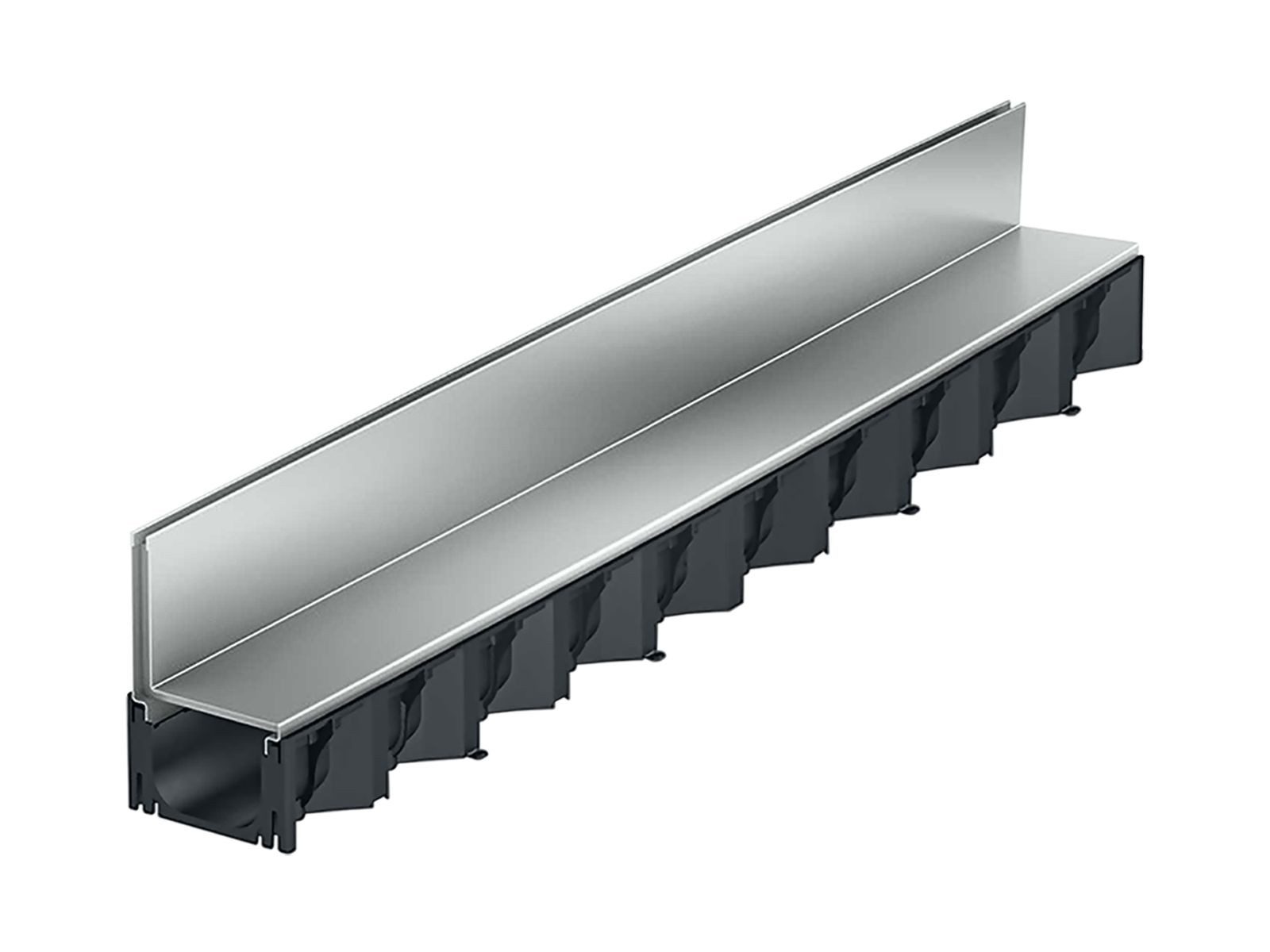 ACO Severin Ahlmann GmbH & Co. KG Entwässerungsrinne 1m Hexaline Entwässerungsrinne + Schlitzaufsatz verzinkt, 2-St., Schlitzaufsatzrinne Stahl verzinkt