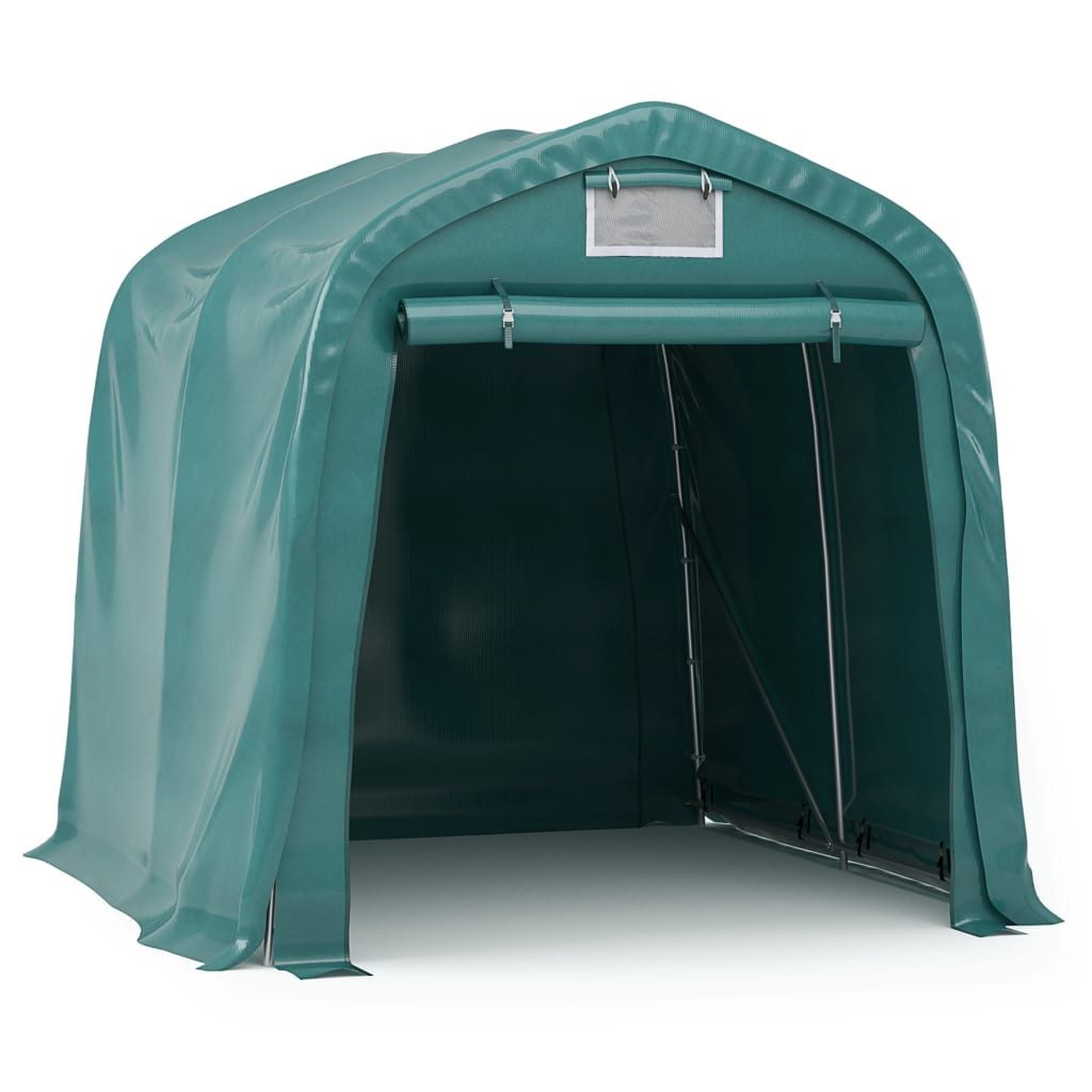 vidaXL Pavillon, Garagenzelt PVC 2,4x2,4 m Grün