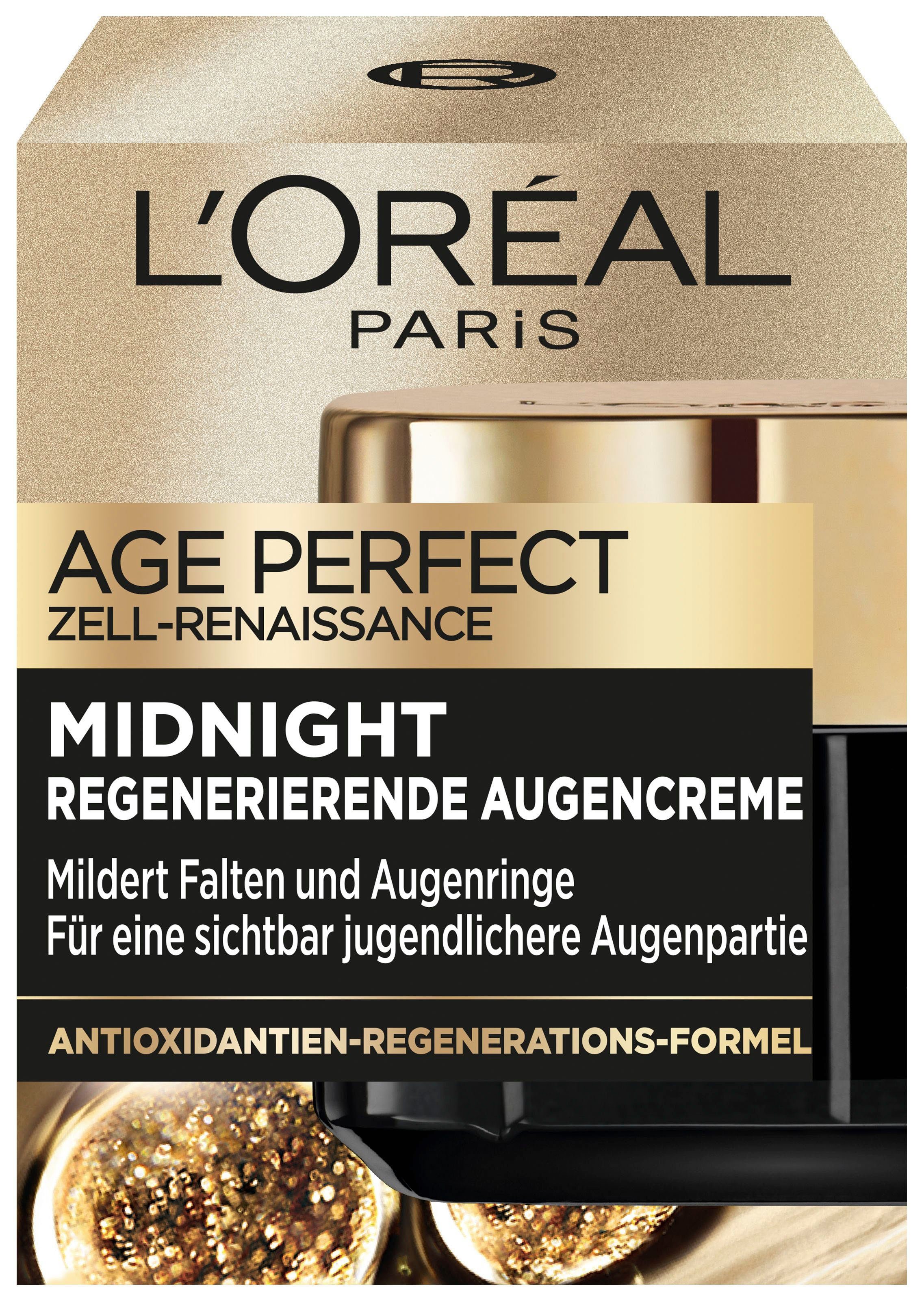 L'ORÉAL PARIS Augenserum AGE PERFECT ZELL-RENAISSANCE MIDNIGHT AUGENCREME, mit optimal angepasster Formel für die Nacht