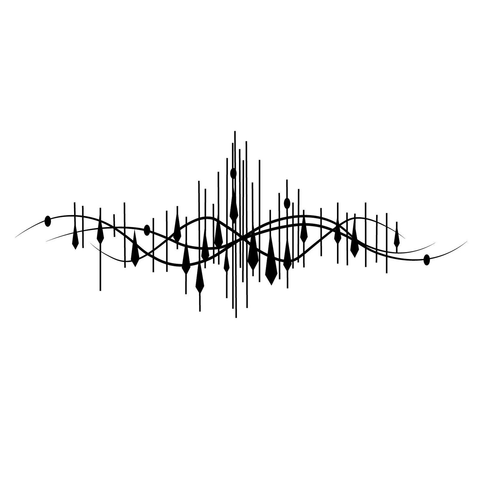 Wanddekoobjekt Rhythmische Note Dekor, Abstrakte Kunst, Industrieller Stil