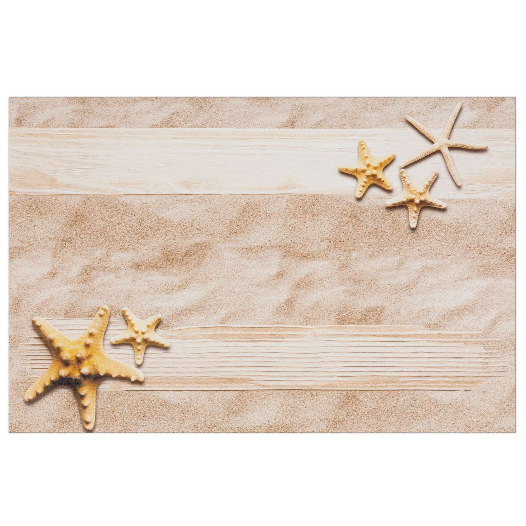 ANRO Platzset DEIN Platzdeckchen Servierdeckchen Soft Tischset Tellerunterleger, (Einzelstück, 1-St., einzelverpackt), Glatt, leichte Narbung 45x30cm Matitim Seestern