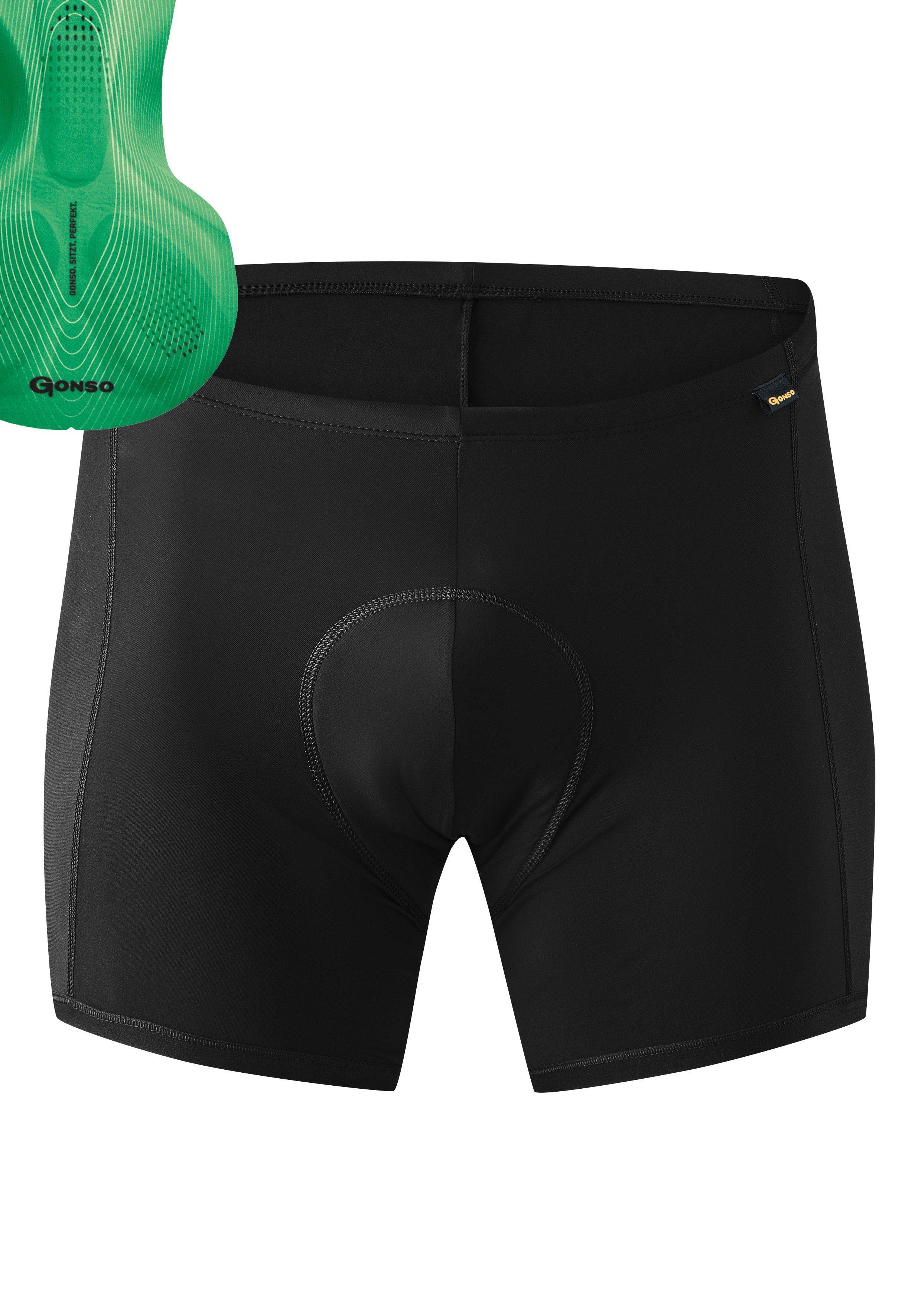 Gonso Fahrradhose Sitivo U M jeder Rad-Shorts Grün mit Herren U-Pants kombinierbar